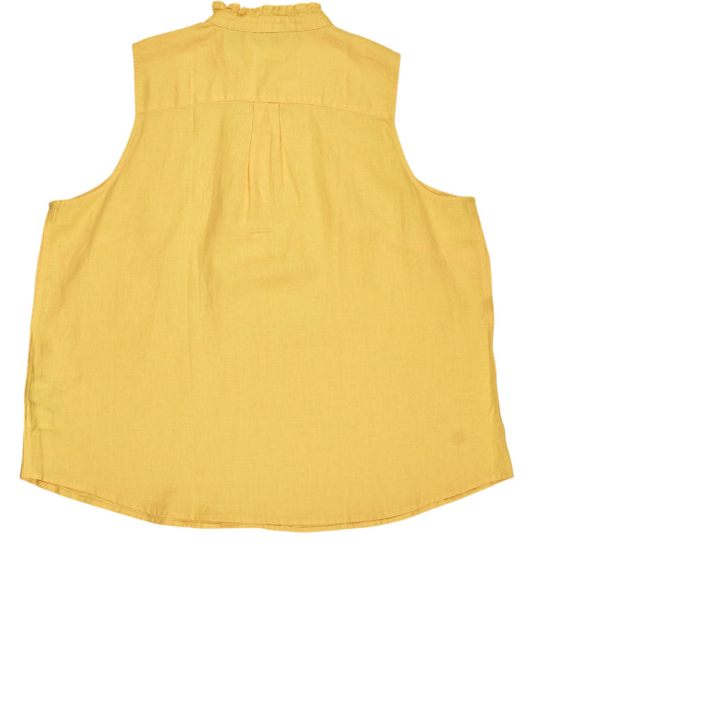 Lands' End Yellow Sleeveless Ruffle Top