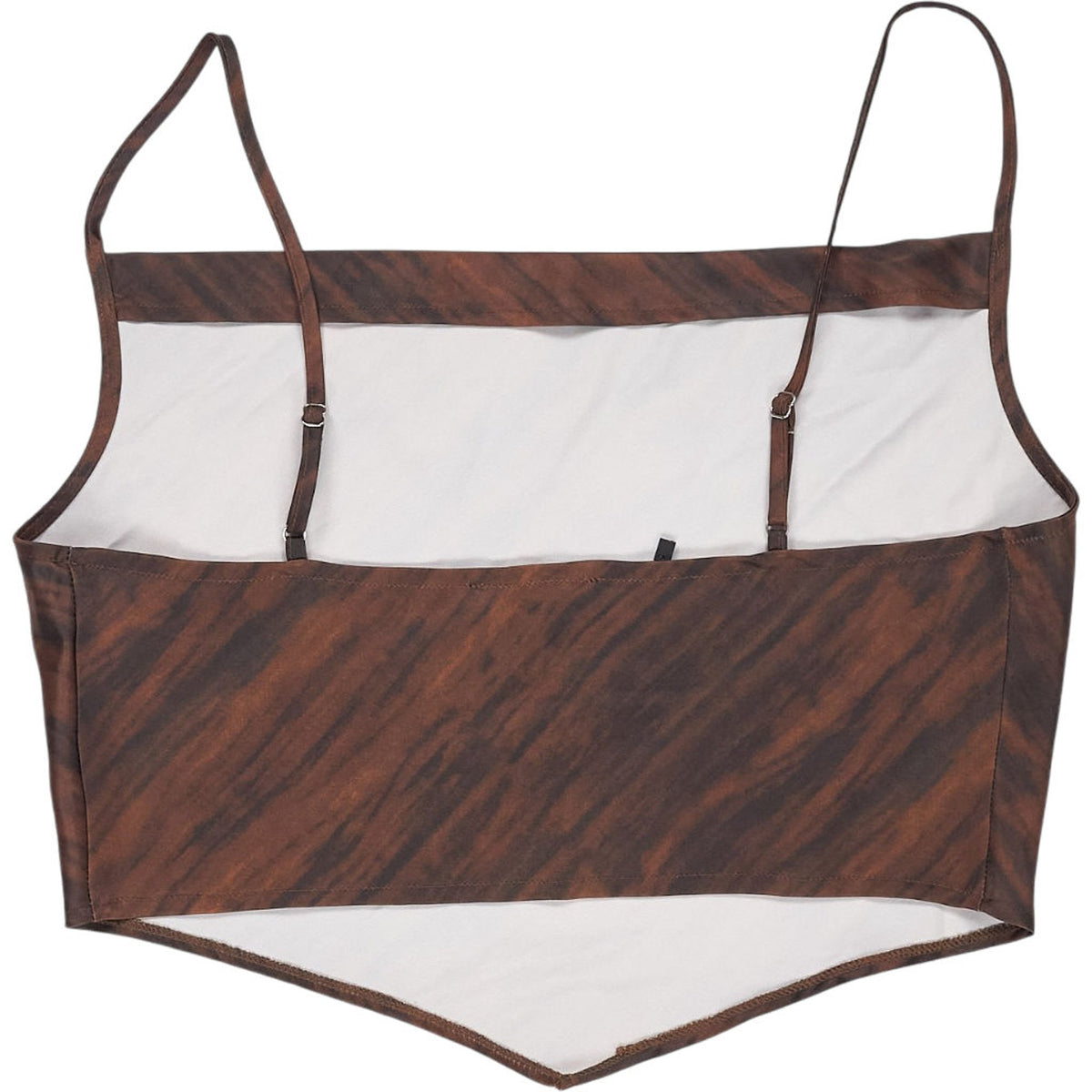 Motel Brown Marble Devina Satin Top