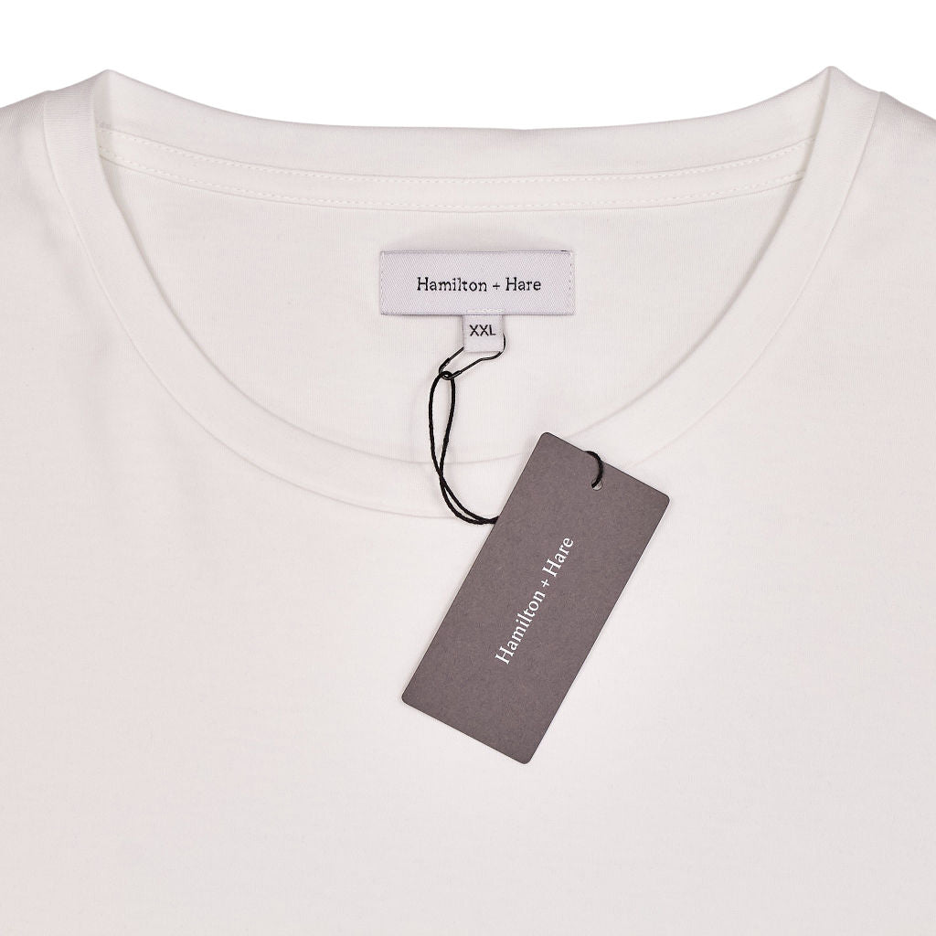 Hamilton + Hare White Relax T-shirt Long Sleeve