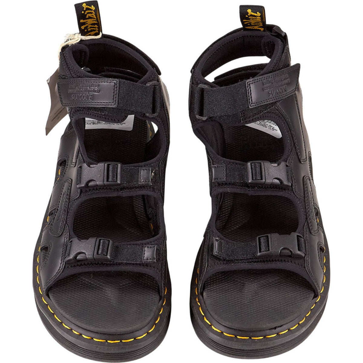 Suicoke x Dr. Martens Black Leather Sandals UK 10
