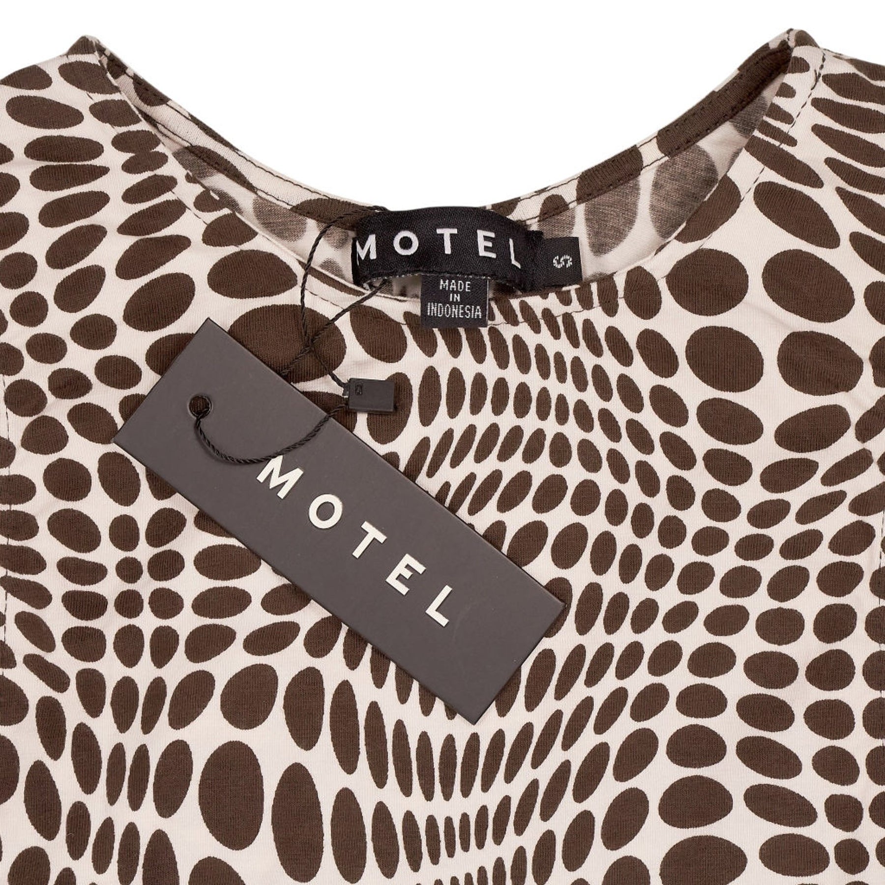 Motel Brown Adar Optic Polka Dress