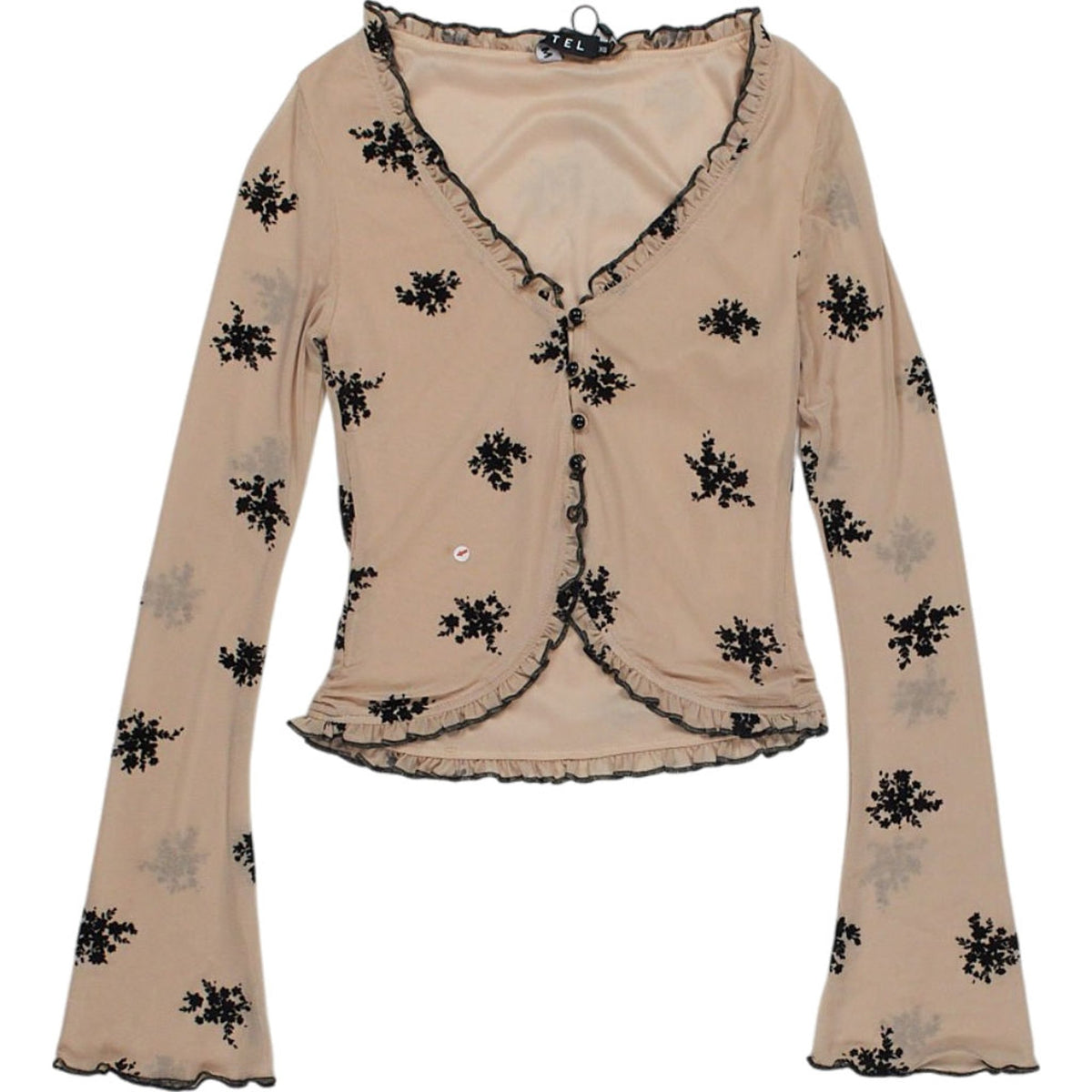 Motel Nude Black Patterned Top