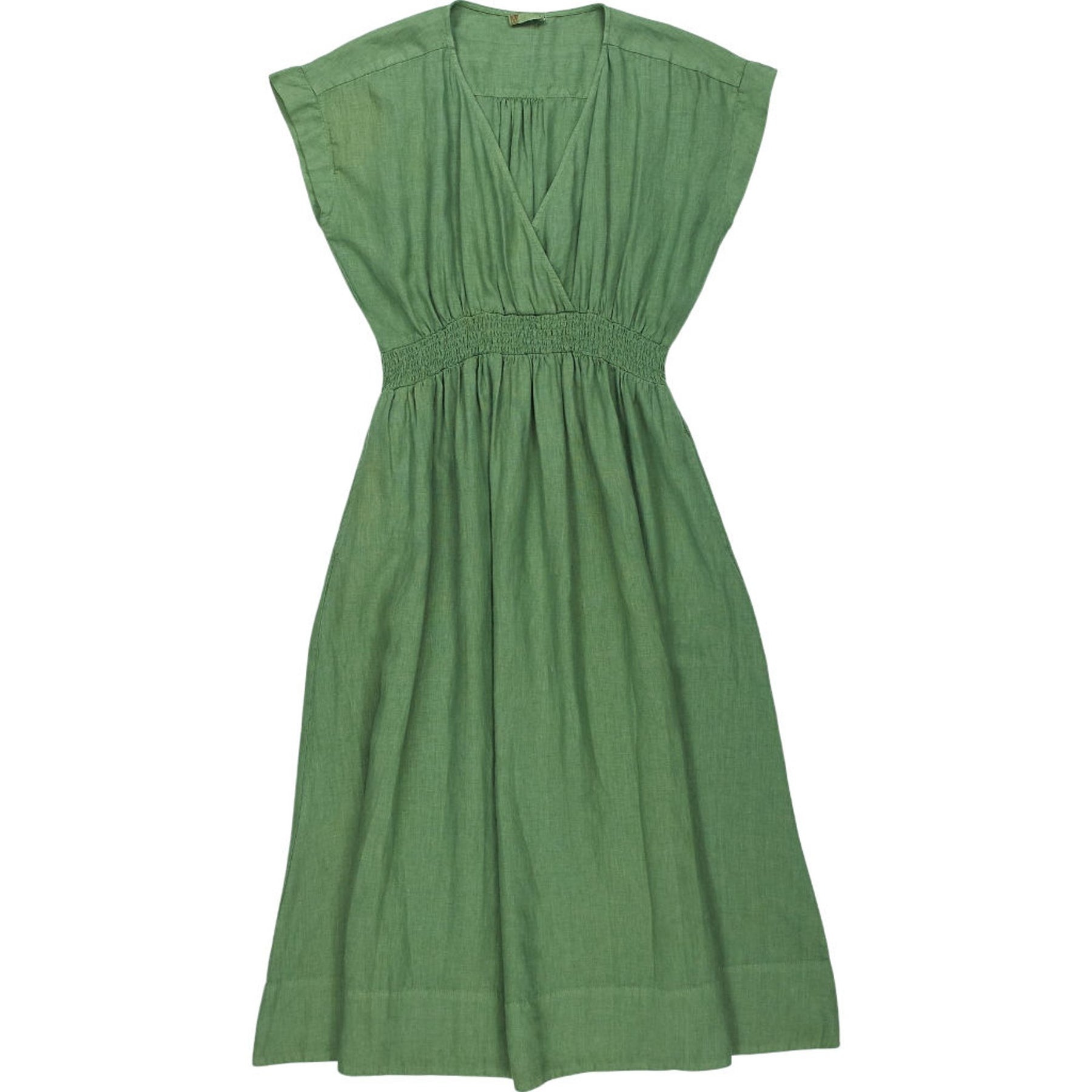 Wyse Green Elsa Linen Dress