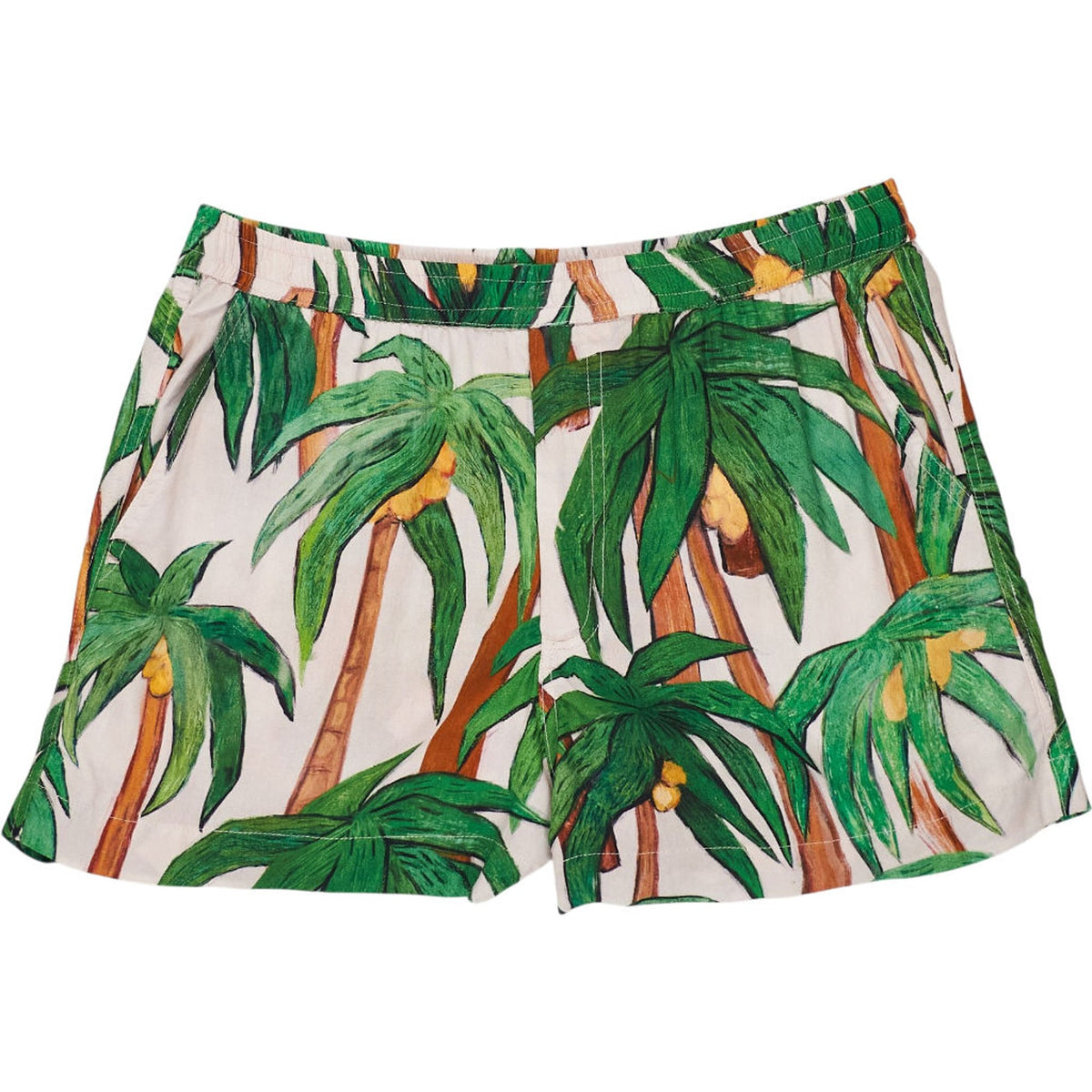Endless Joy Ecru Multi Palma Short Shorts