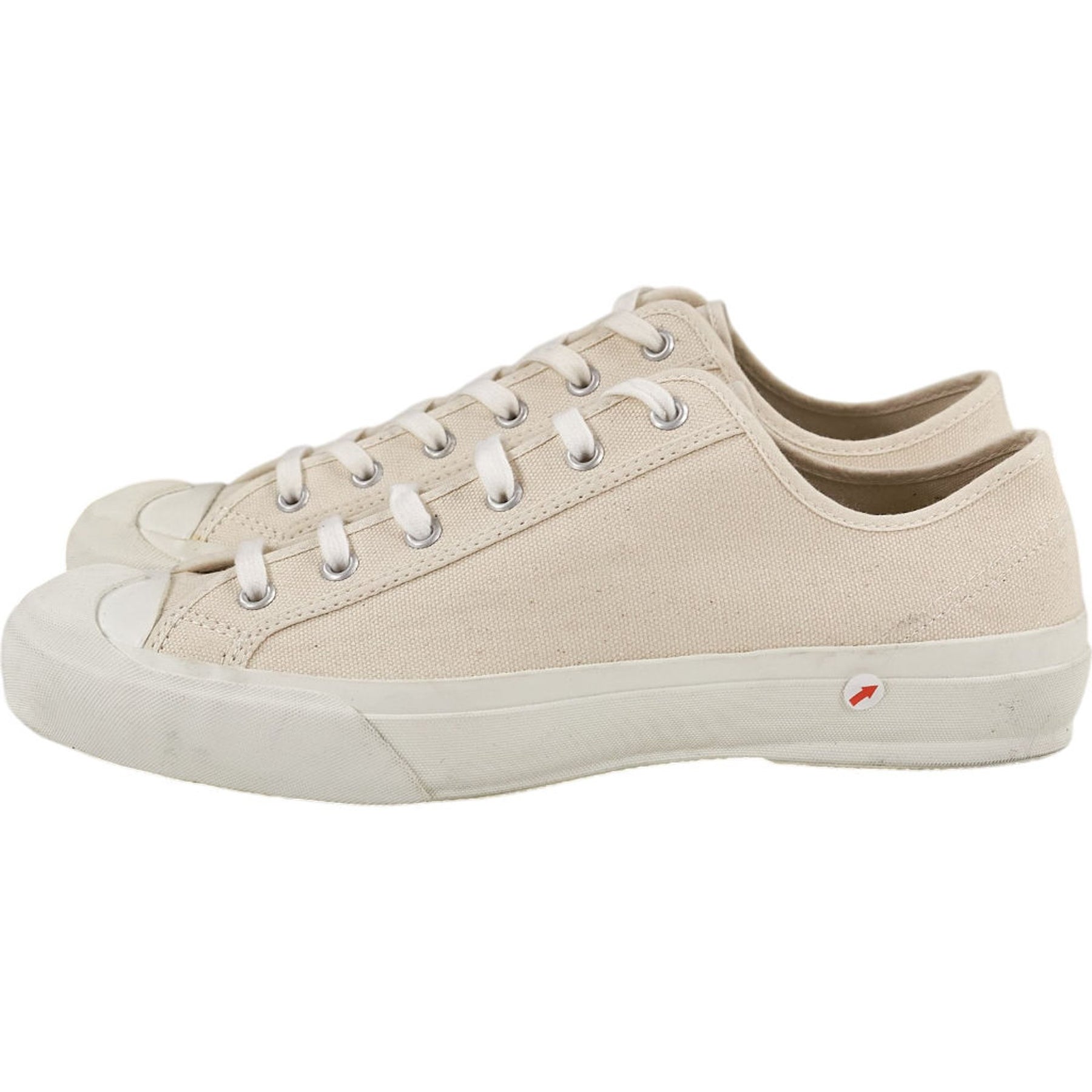 YMC Cream Canvas Trainers