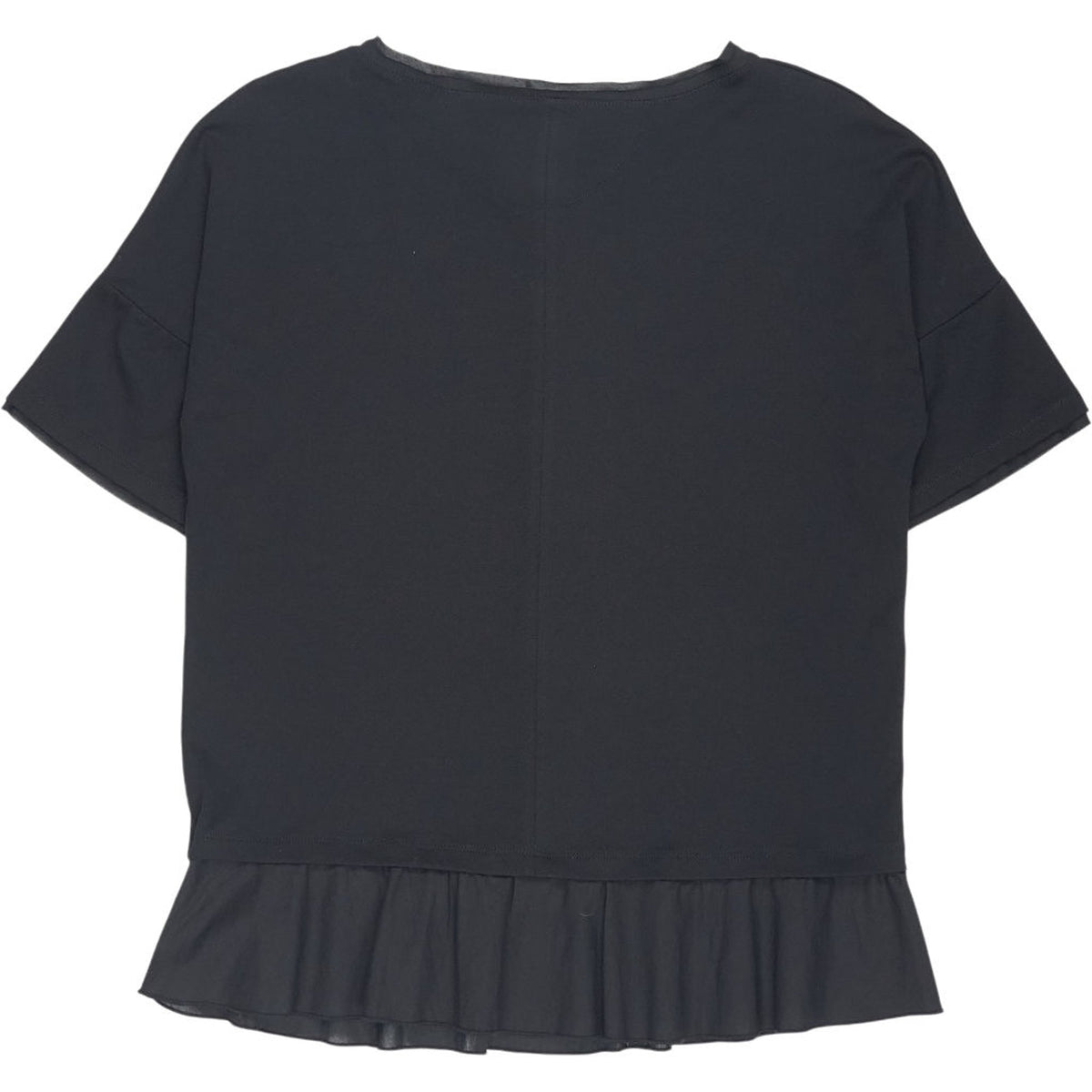 Marc Cain Black Ruffled Hem Top