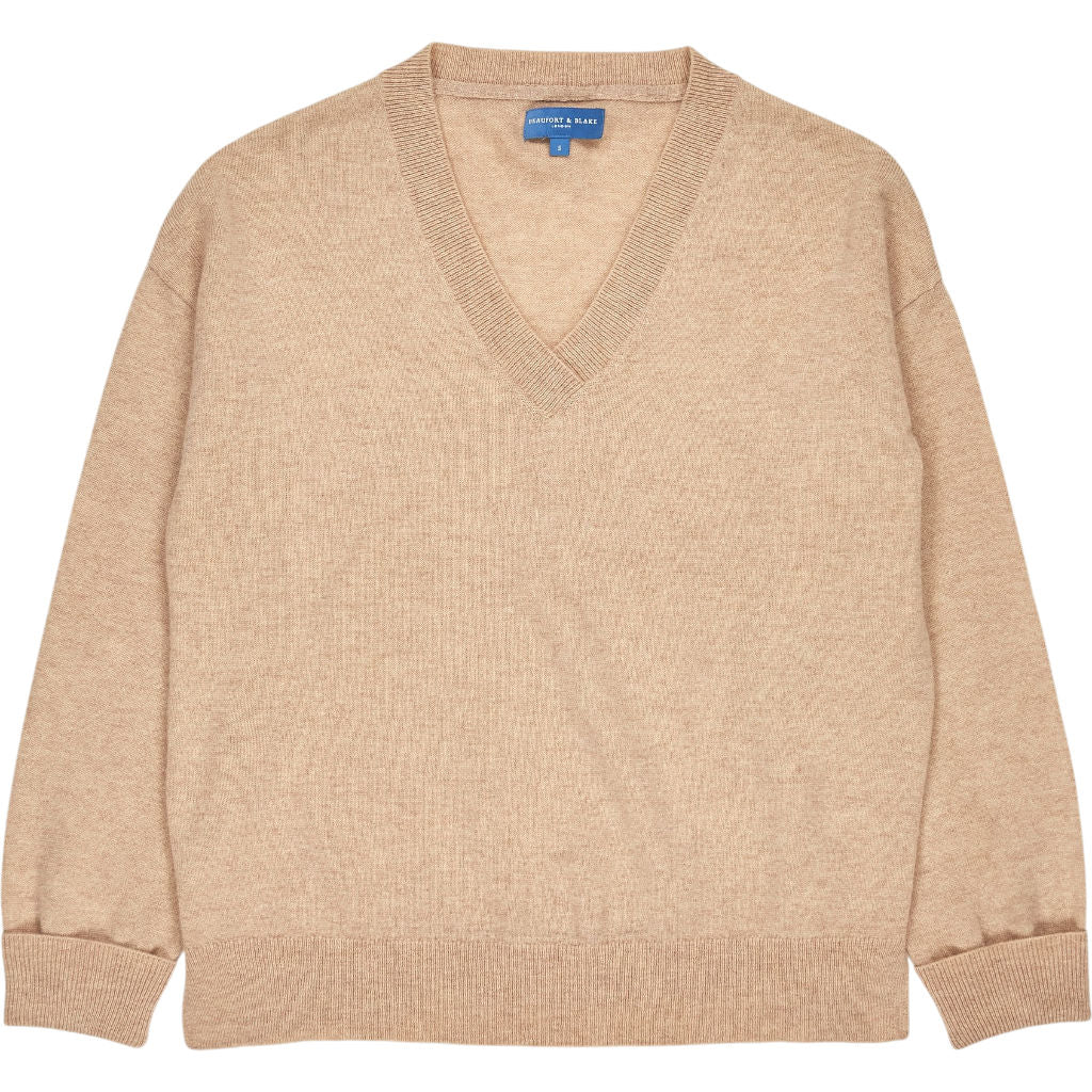 Beaufort & Blake Beige V-Neck Jumper