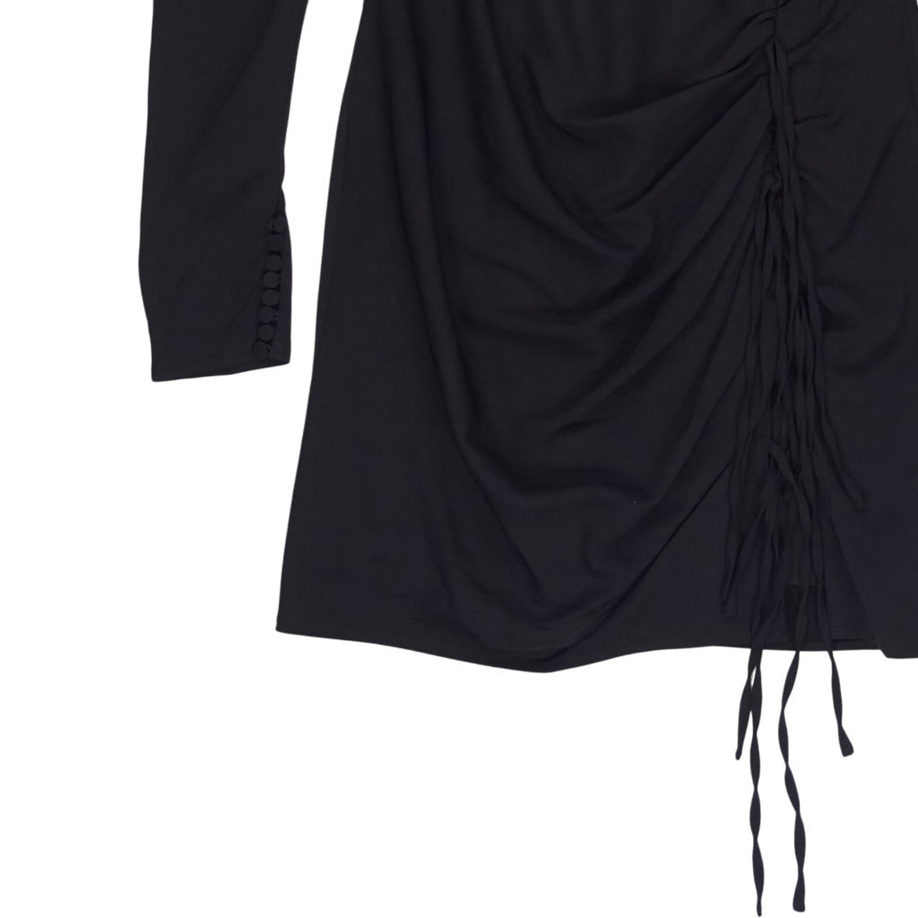 Self-Portrait Black Crepe Wrap Mini Dress