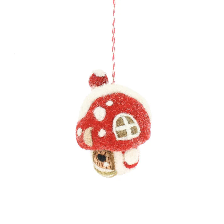Felted Christmas Toadstool Decoration
