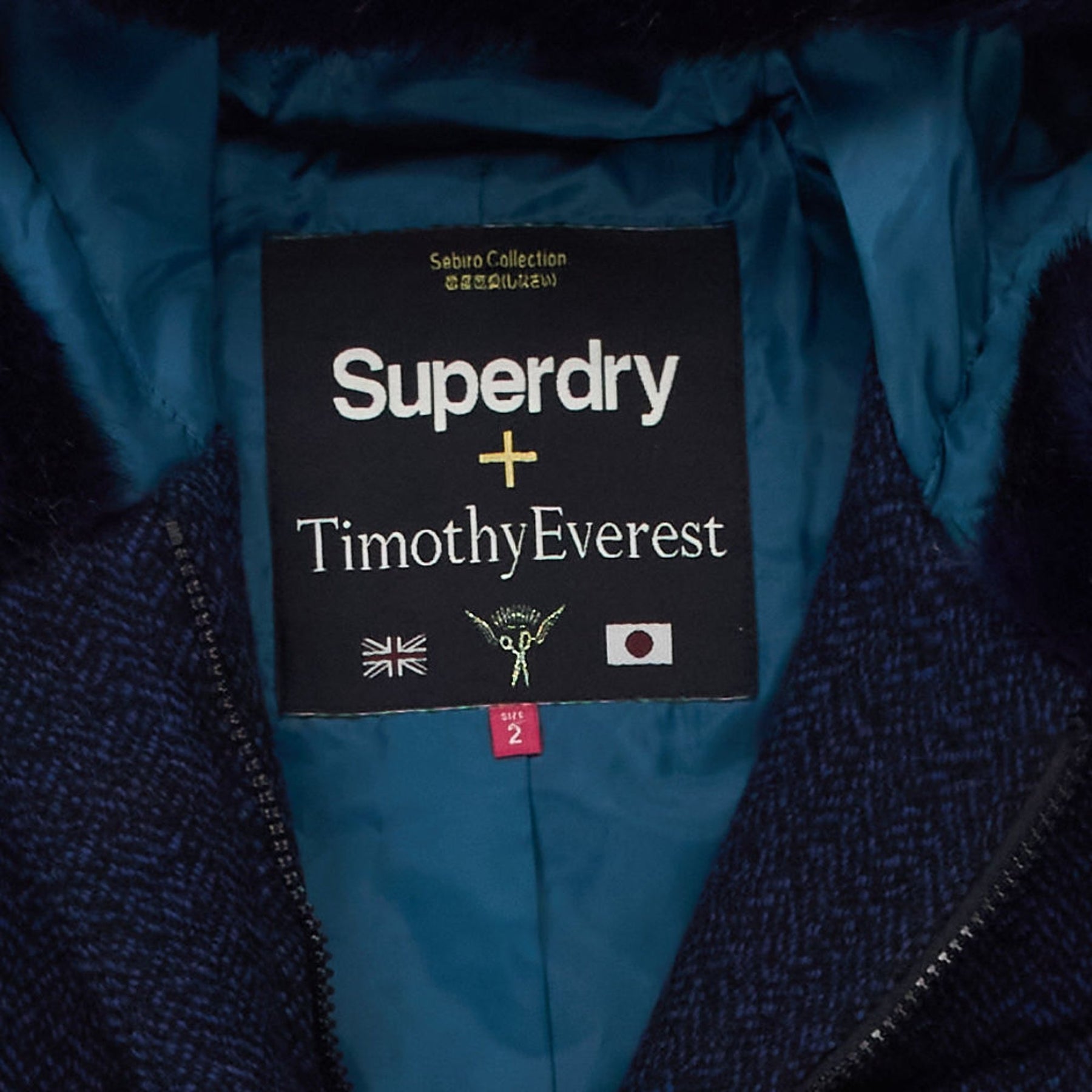 Superdry X Timothy Everest Navy Hooded Coat