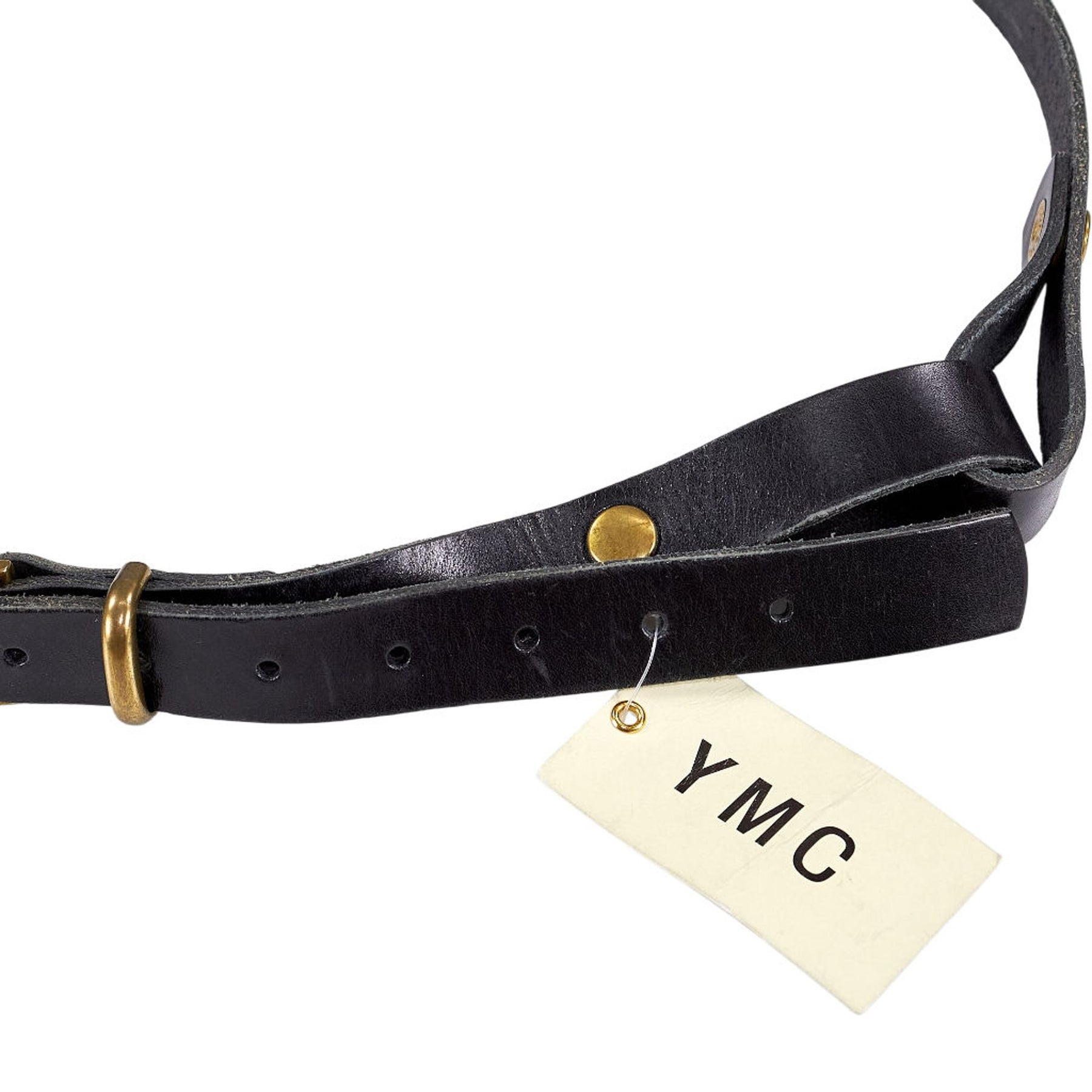 YMC Black Leather Belt