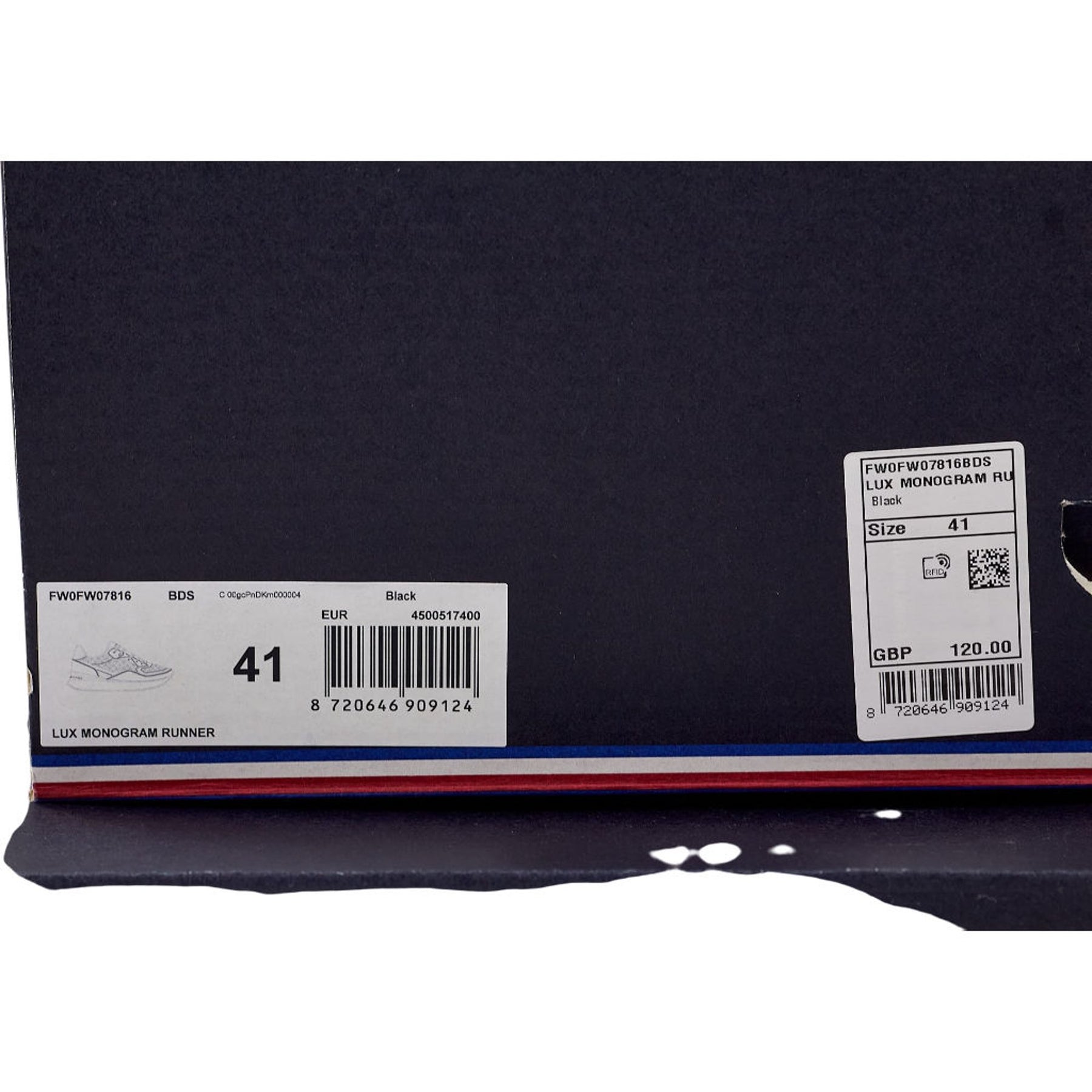 Tommy Hilfiger Black Lux Monogram Runner Trainers