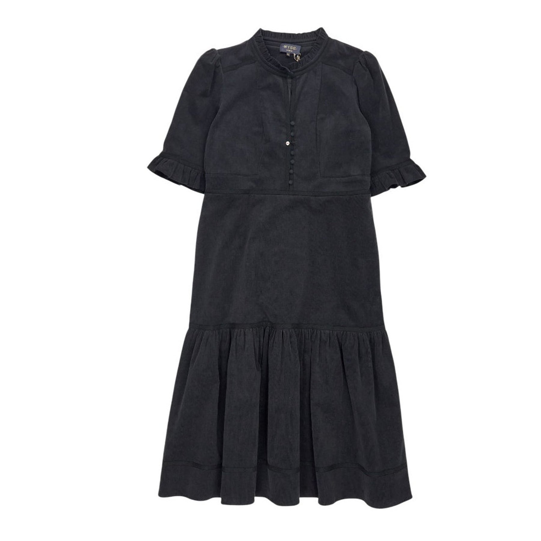 Wyse Black Jodi Cord Dress