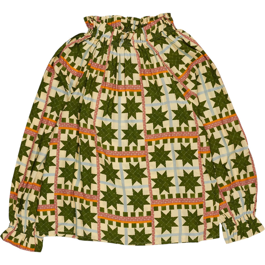 Bonte Olive Multi Margot Top