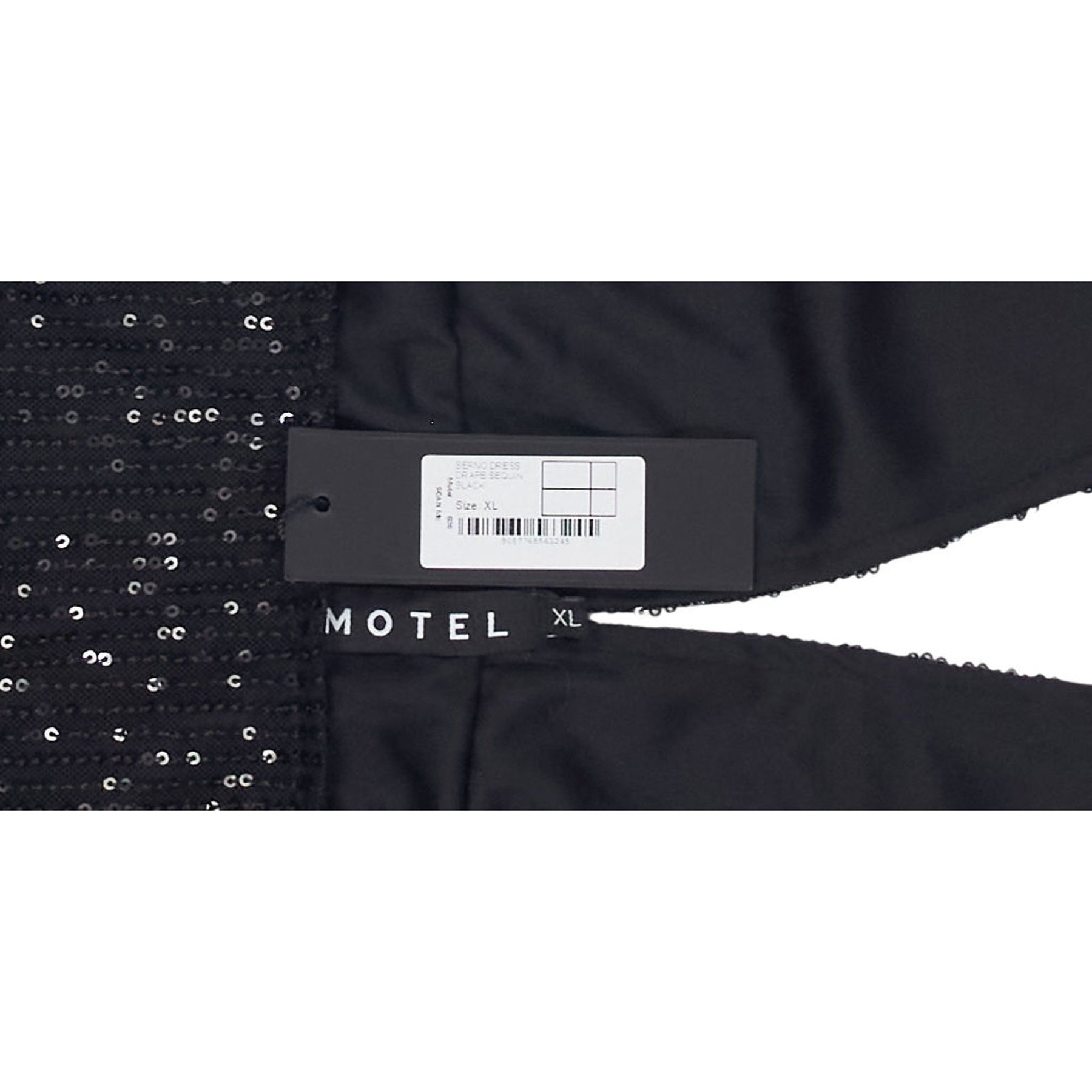 Motel Black Sequin Strappy Dress