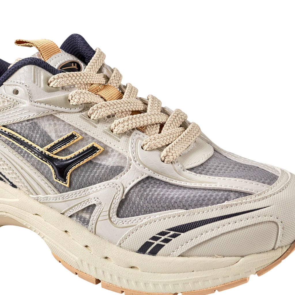 Often Pull & Bear Cream Navy Trainers