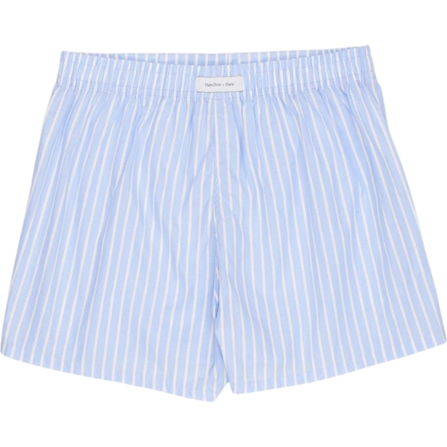 Hamilton + Hare Blue Striped Shorts