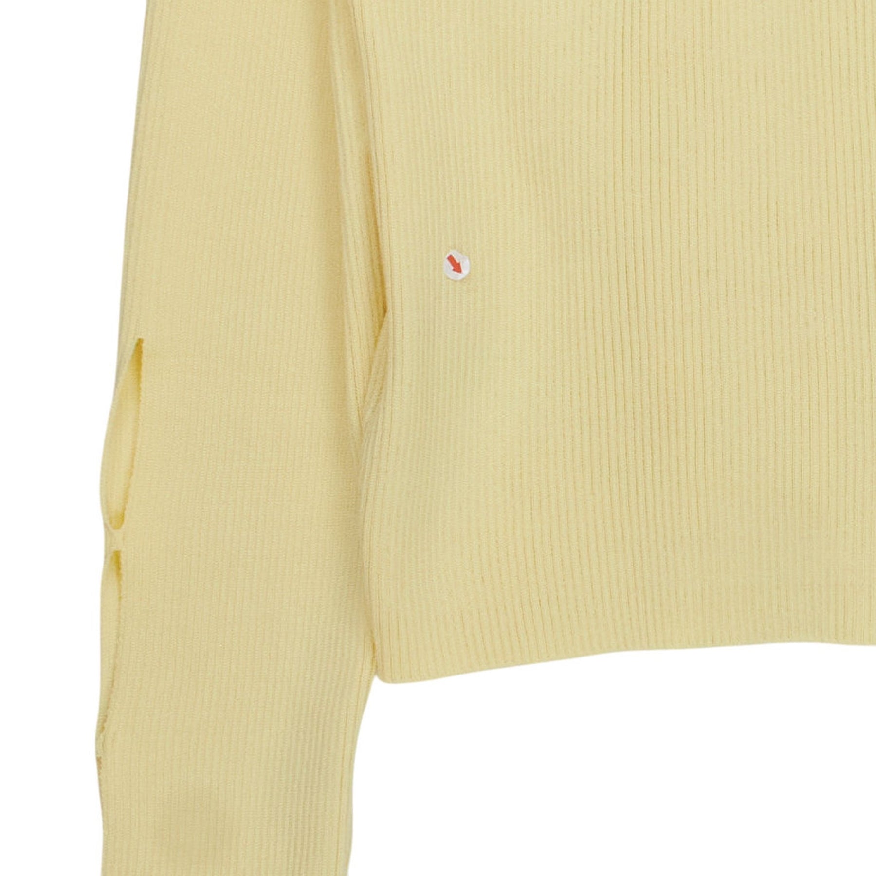 Motel Yellow Ribbed Cardigan