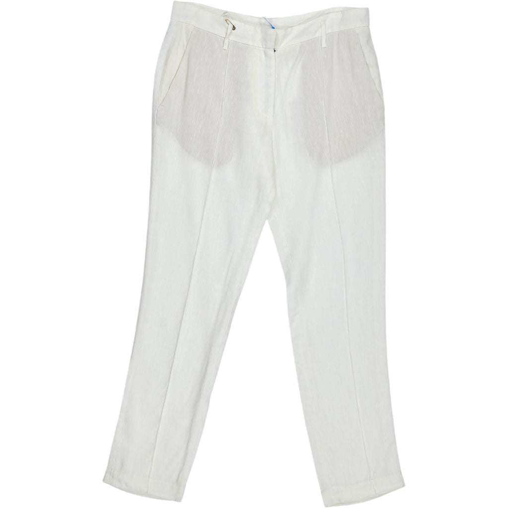 Forte Forte White Linen Blend Trousers