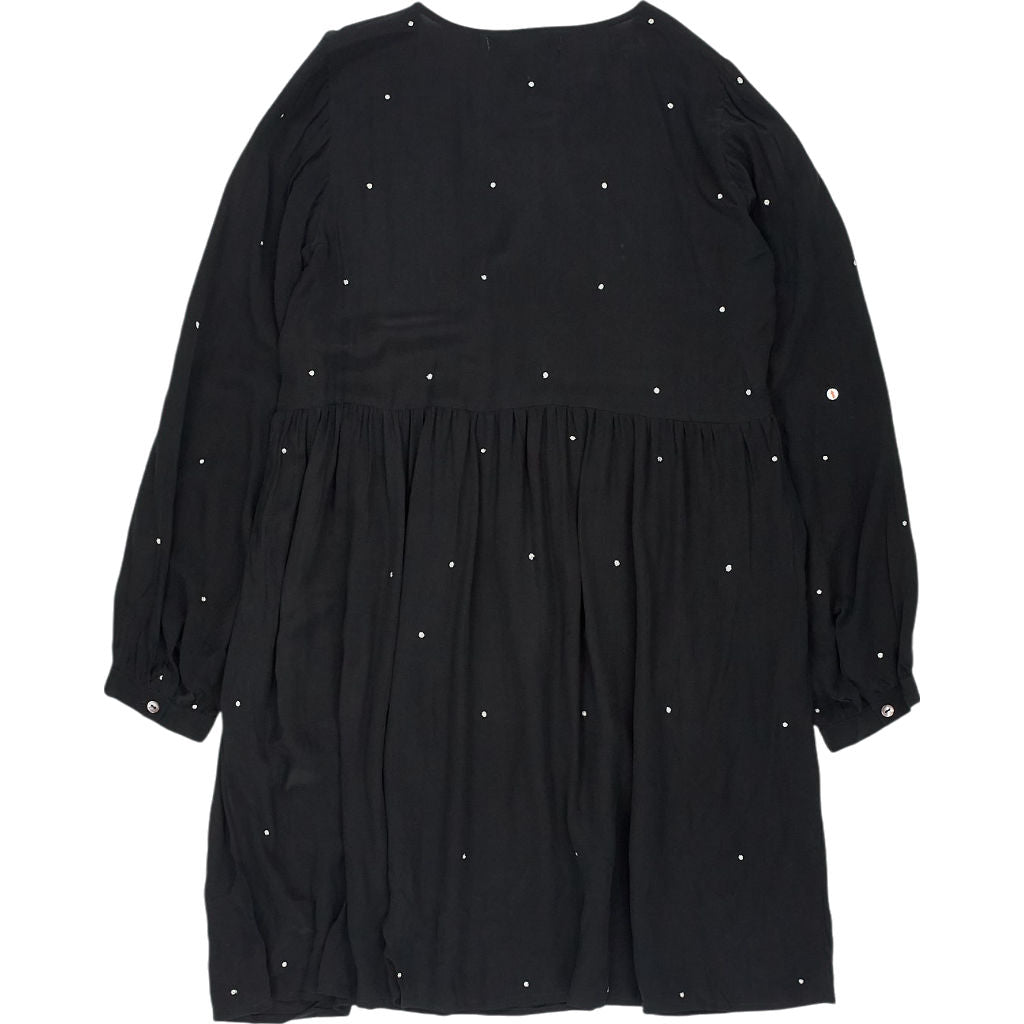 Pink City Prints Black Silk Dress