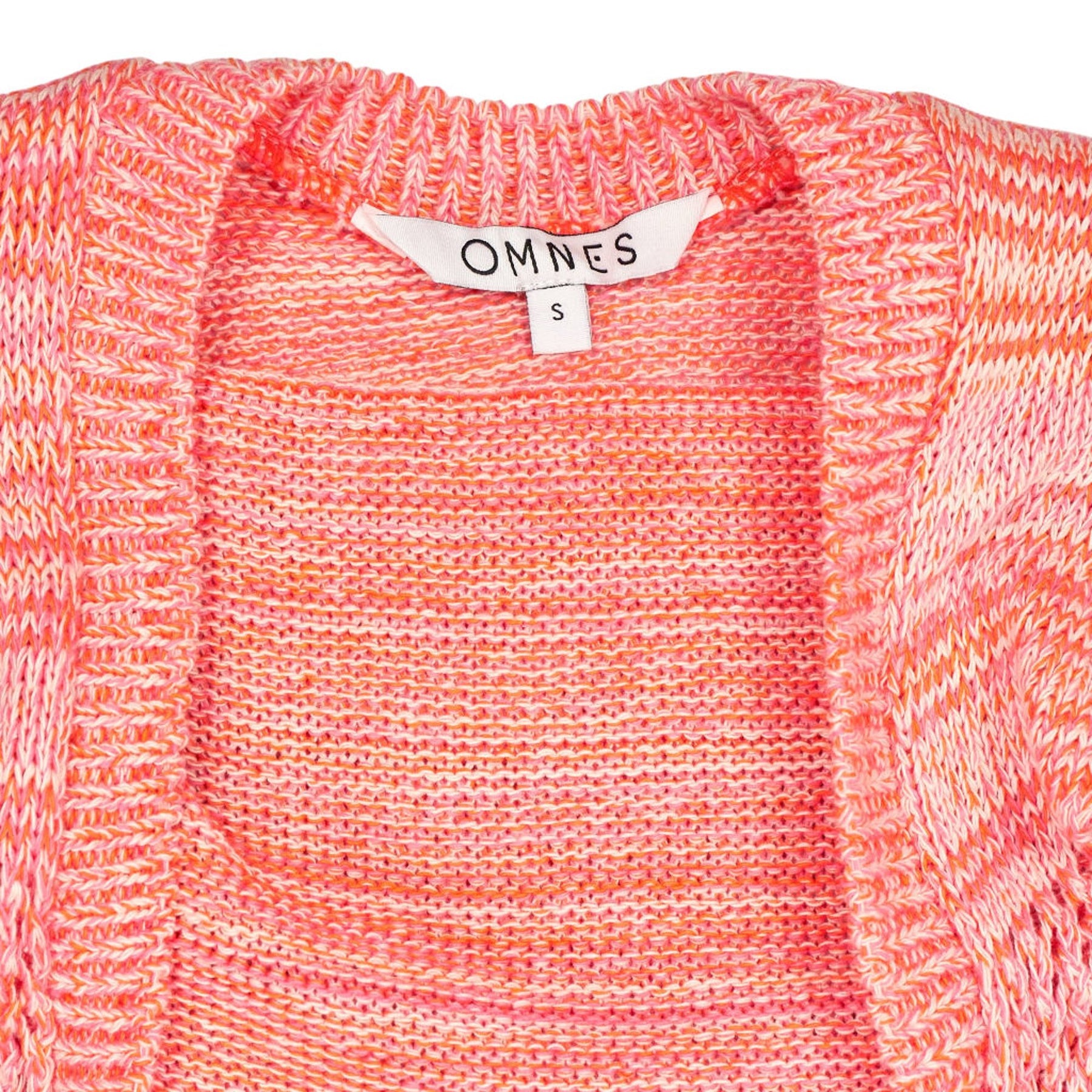 OMNES Pink Crochet Knit Dress