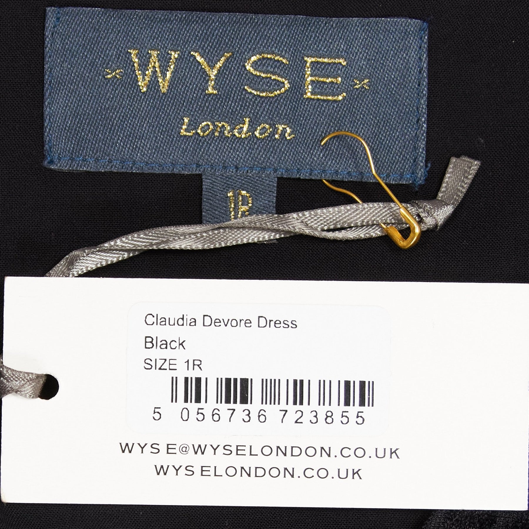 Wyse Black Claudia Devore Dress