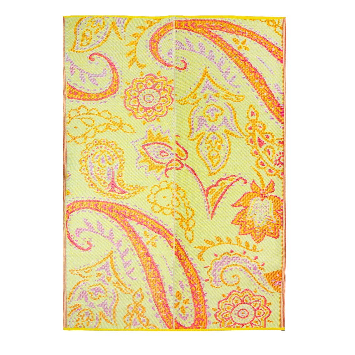 Boho Paisley Print Outdoor Rug
