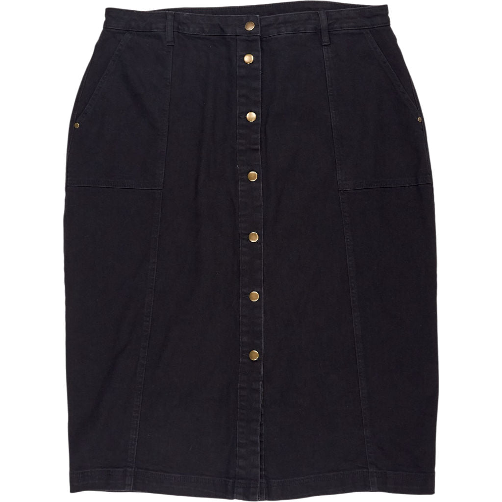 Seasalt Cornwall Black Cotton Ambrosl Skirt