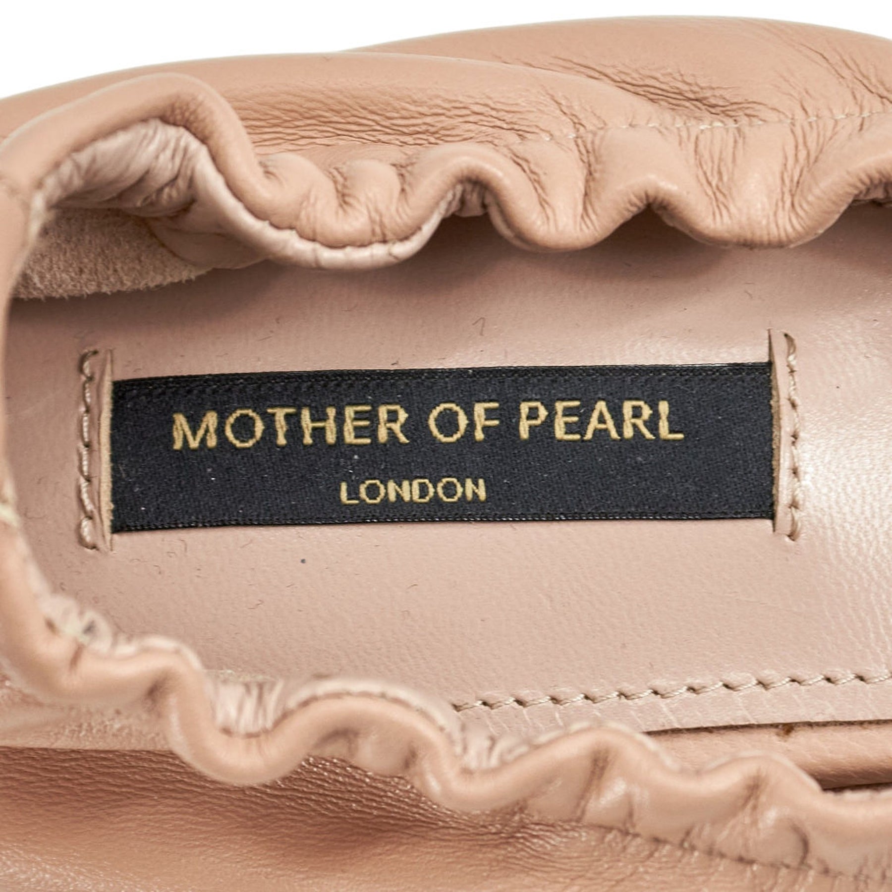 Mother of Pearl Beige Leather Shoes