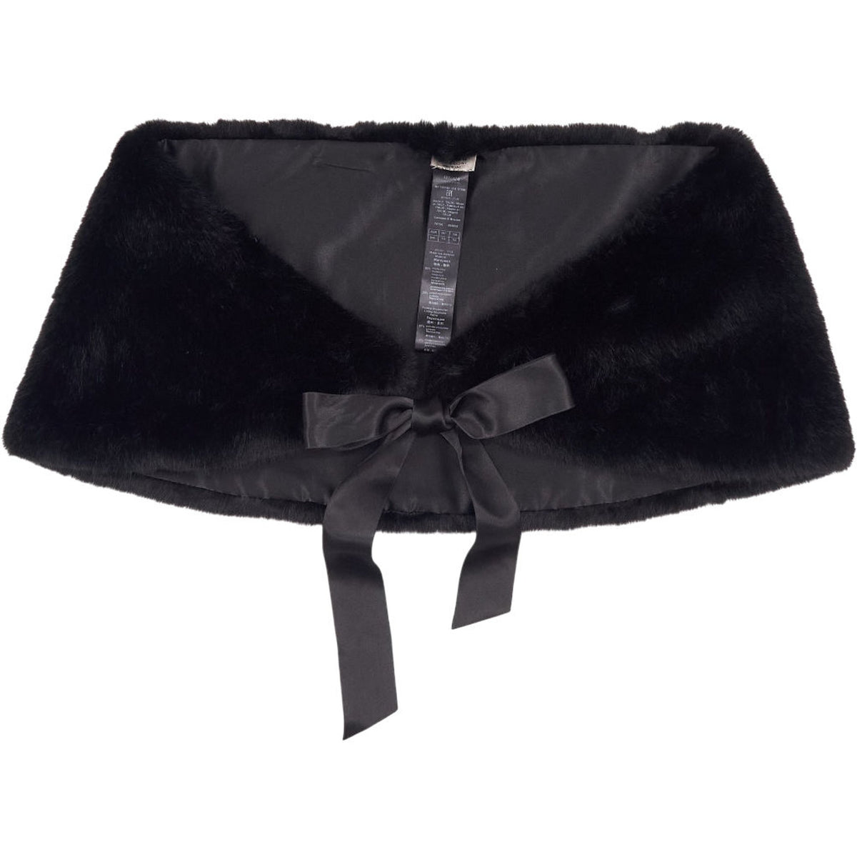 Armani Black Faux Fur Shawl