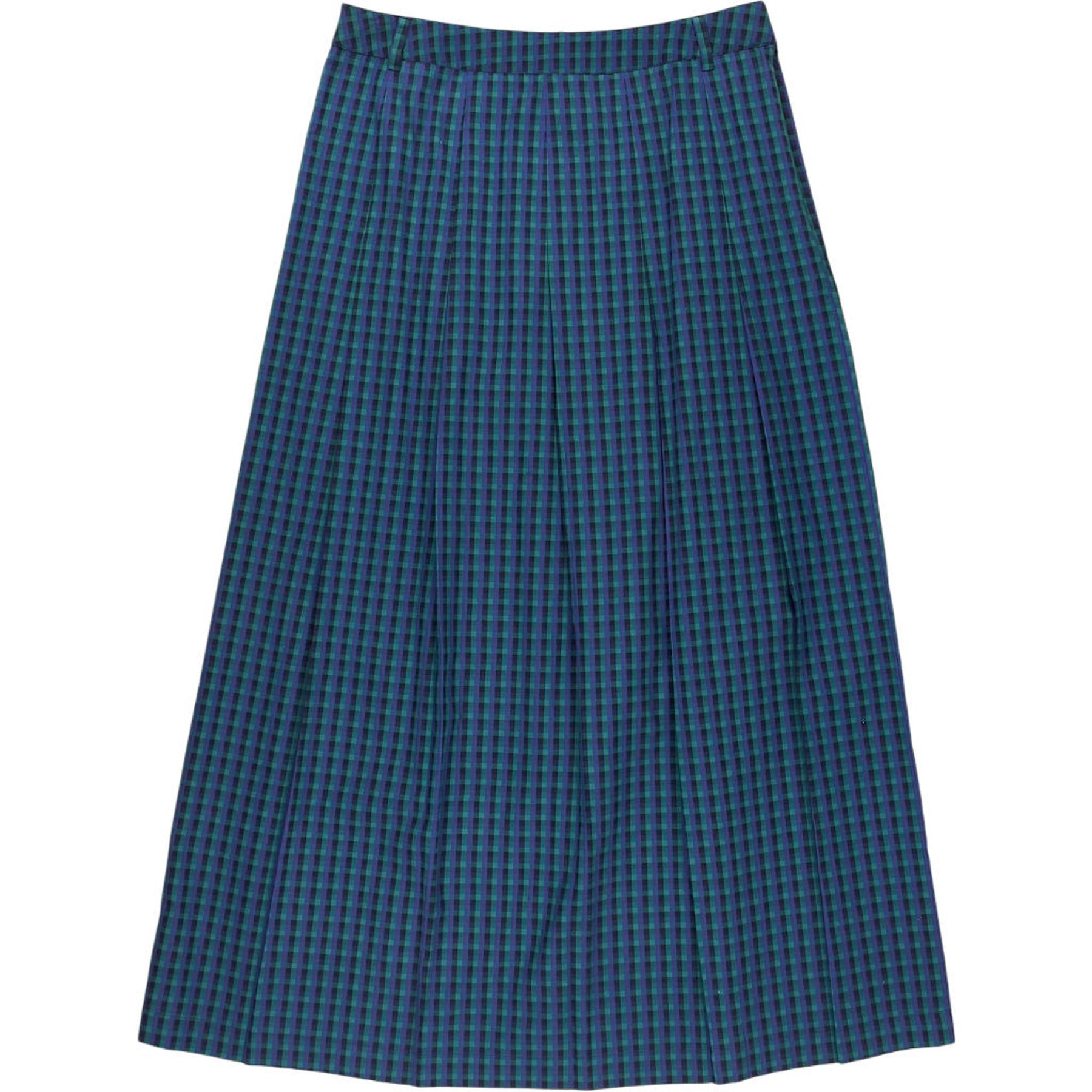 OMNES Blue Green Check Skirt