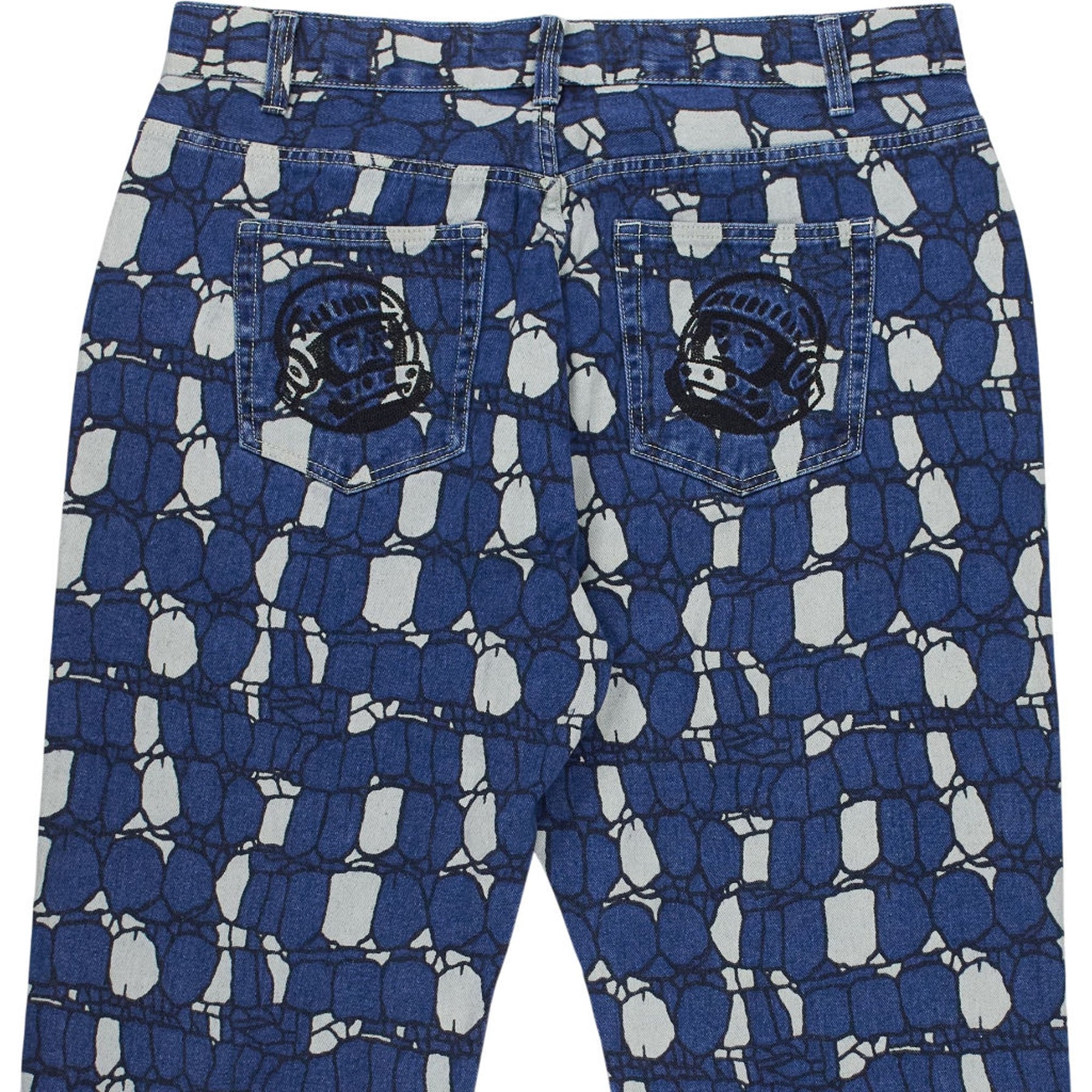 Billionaire Boys Club Gator Camo Blue Patterned Jeans RRP £260