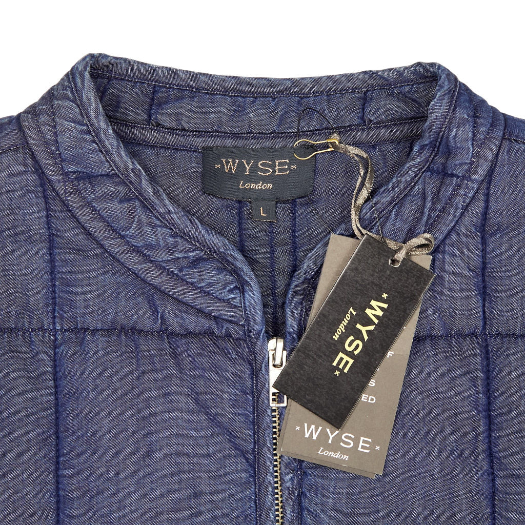 Wyse Blue Bobbie Quilted Denim Jacket