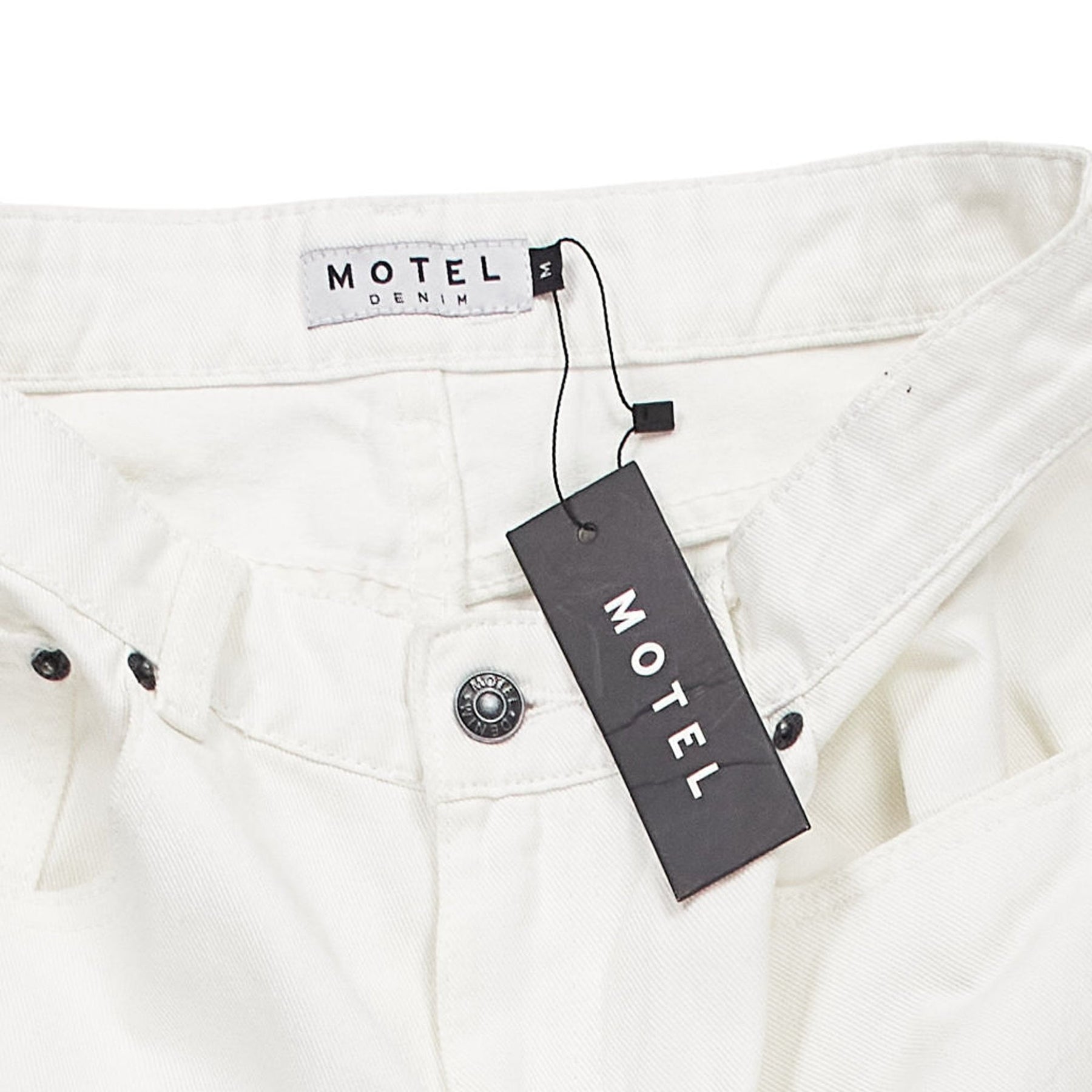Motel White Distressed Jeans