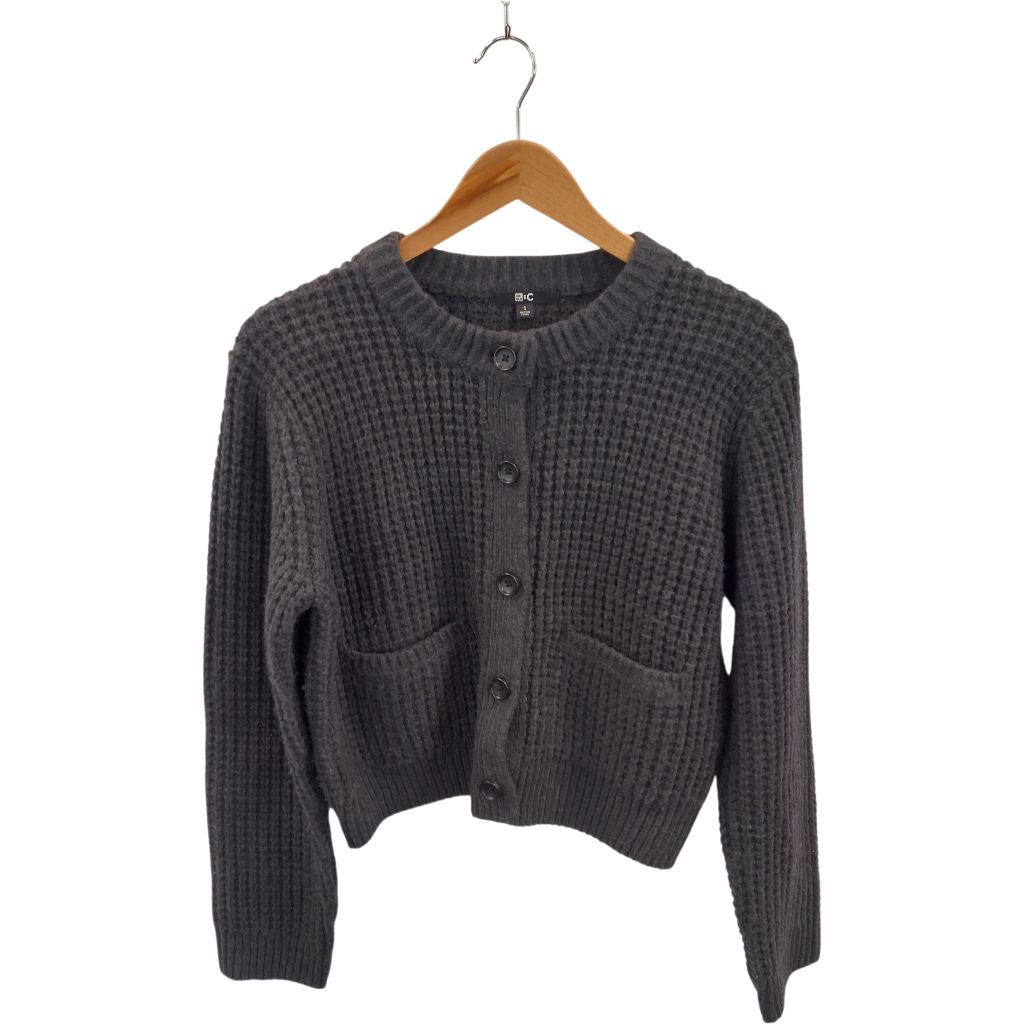 UNIQLO Grey Waffle Knit Cardigan
