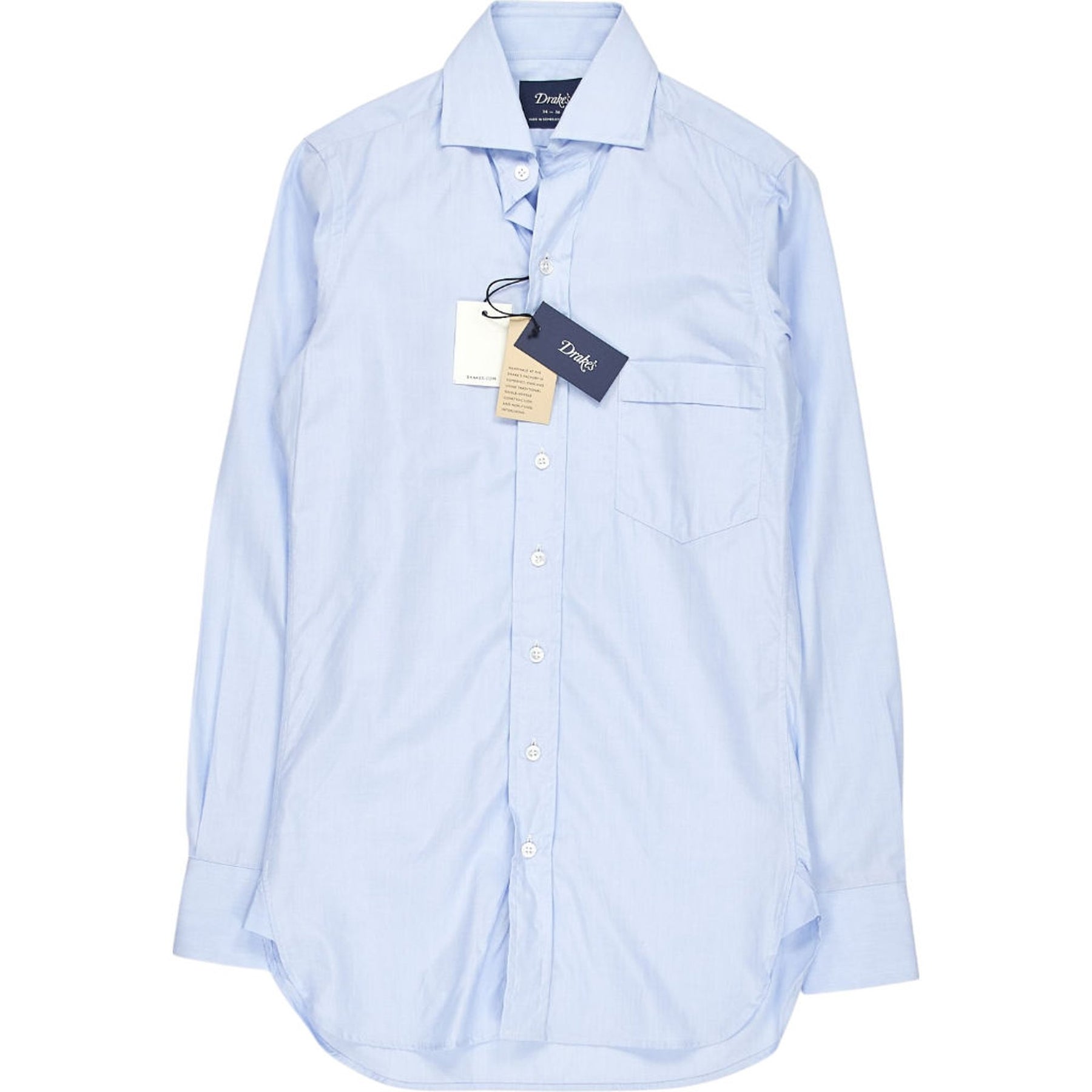 Drakes Light Blue Cotton Shirt