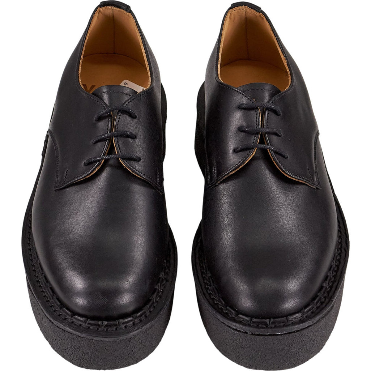 YMC Black Platform Derby Shoes