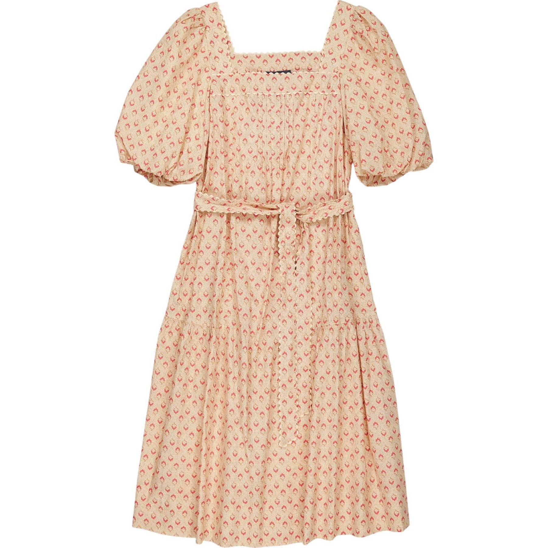 Wyse London Beige Floral Harper Dress