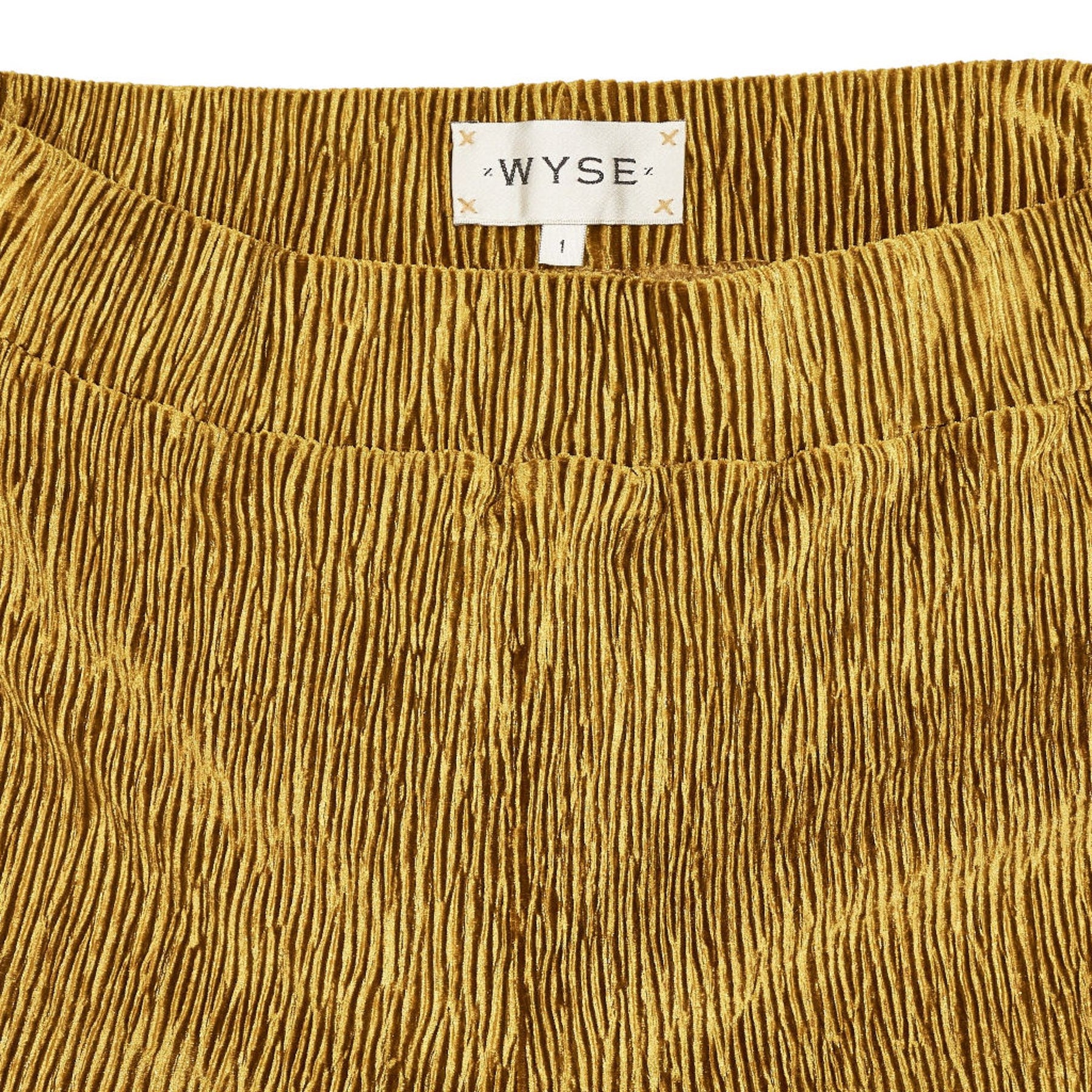 Wyse Gold Crinkle Trousers