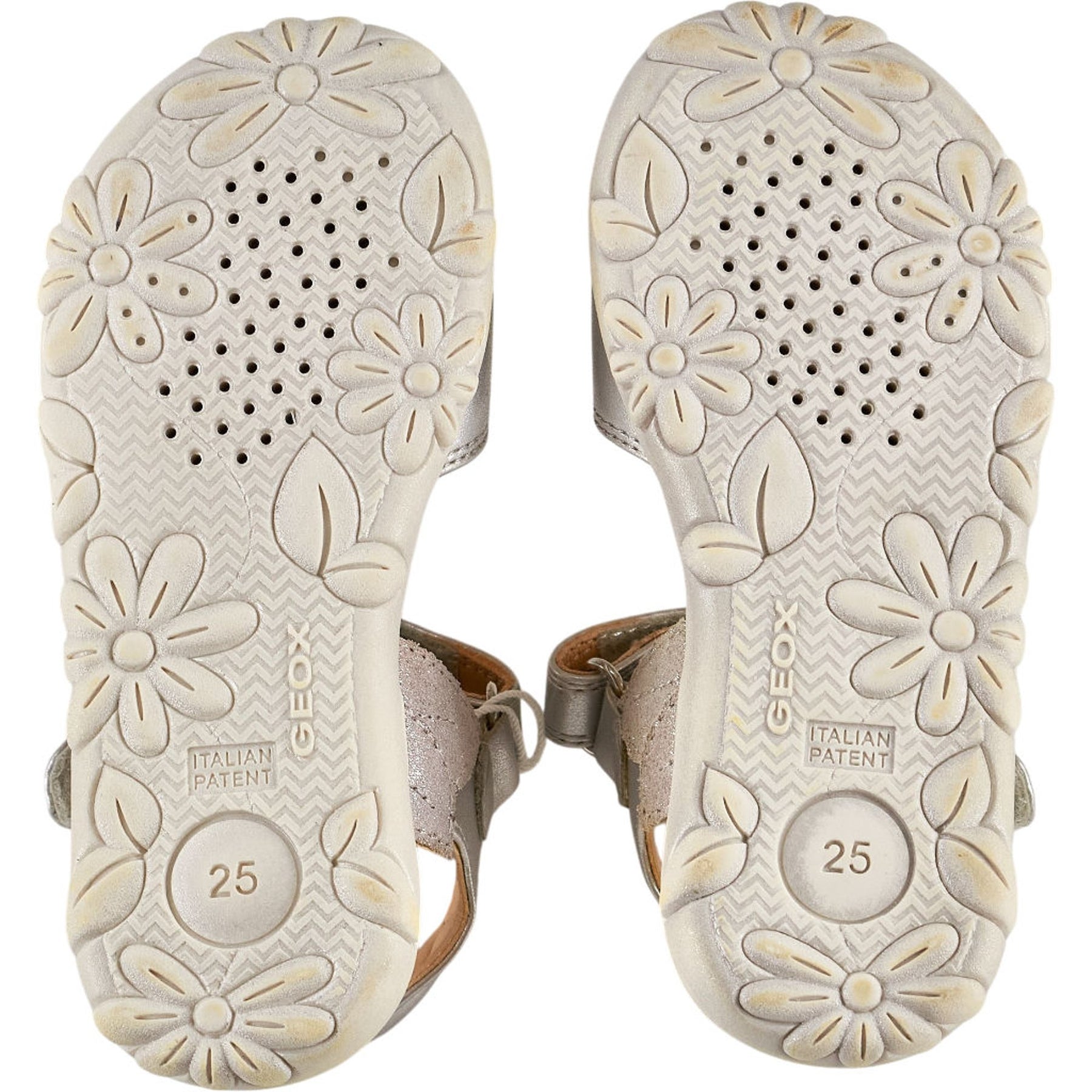 Geox Silver Flower Sandals Kids