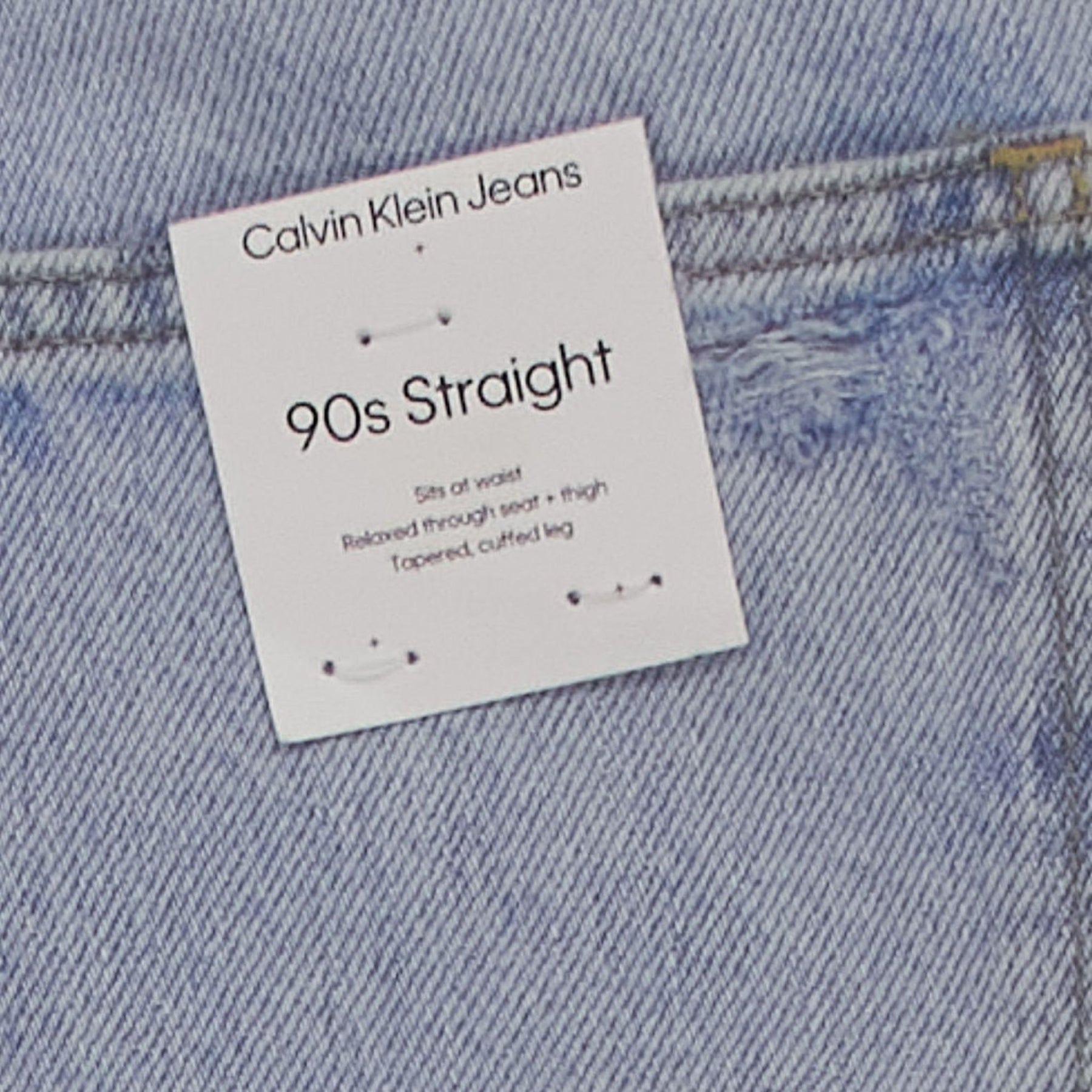 Calvin Klein Light Blue 90s Straight Jeans W 28