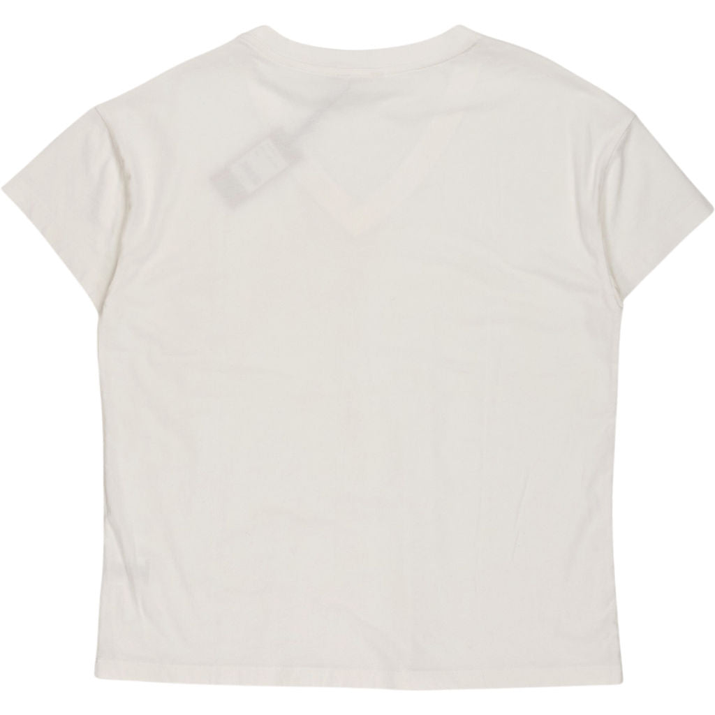 Hush White Sara Deep V Boyfriend Tee