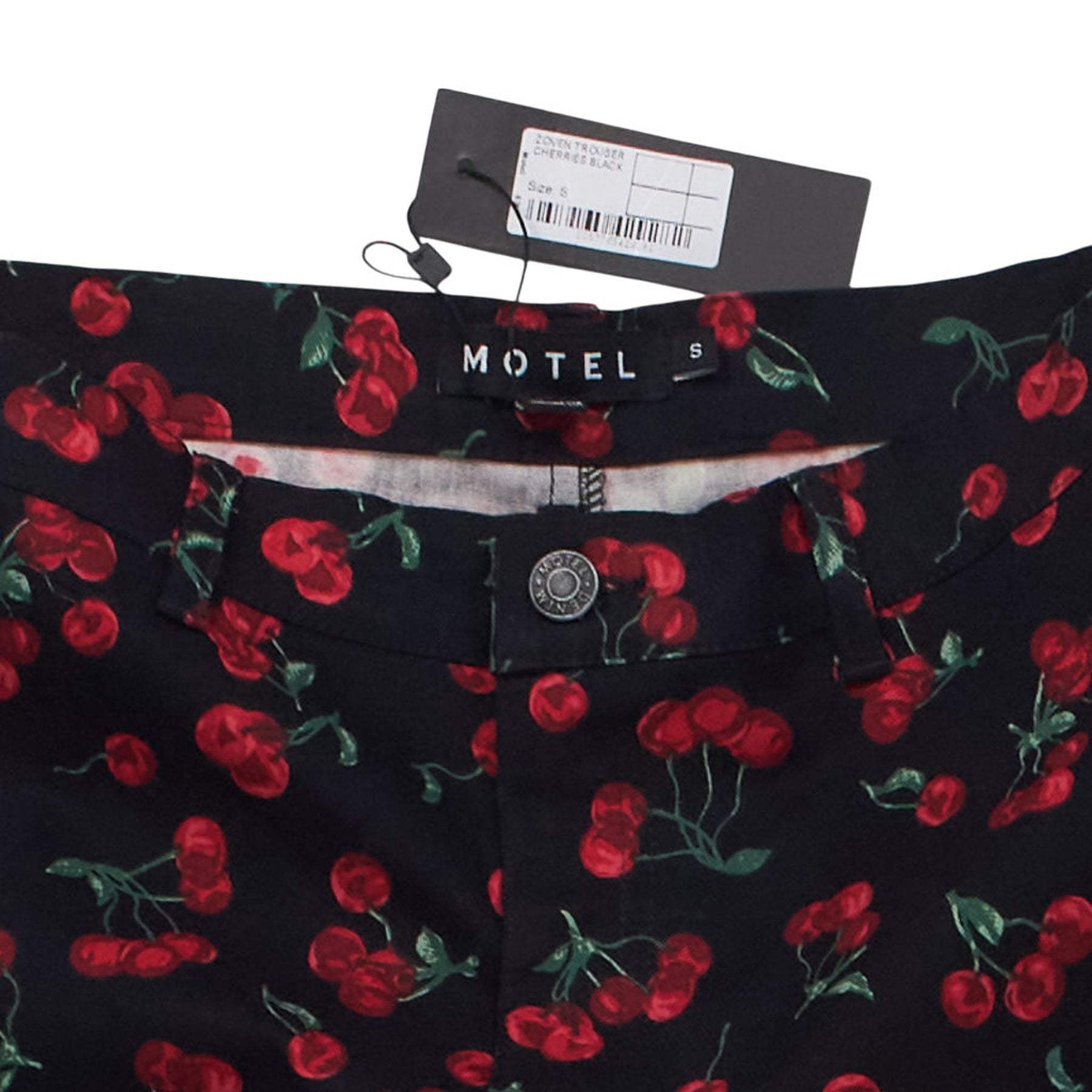 Motel Black Cherry Print Trousers