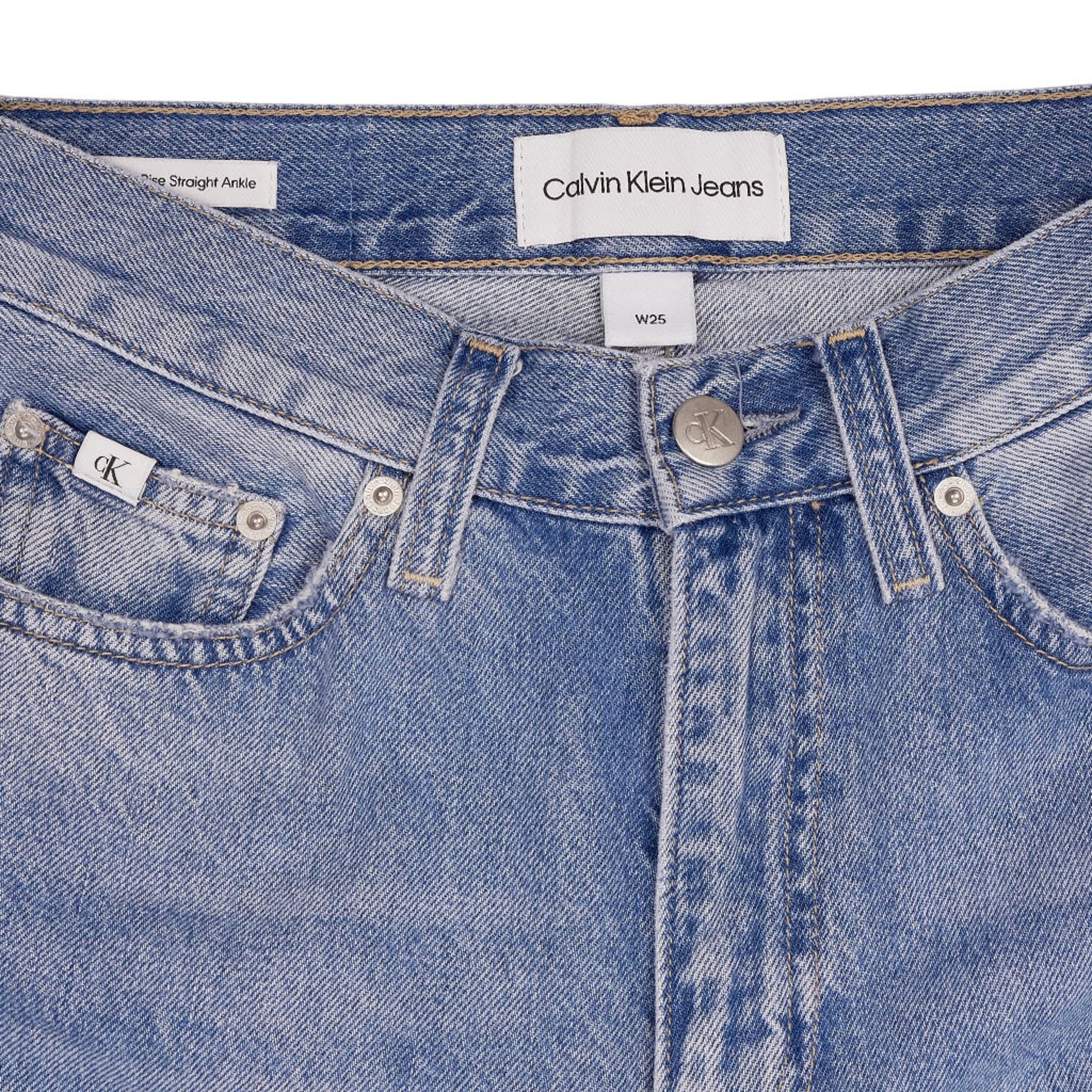 Calvin Klein Blue High Rise Straight Jeans