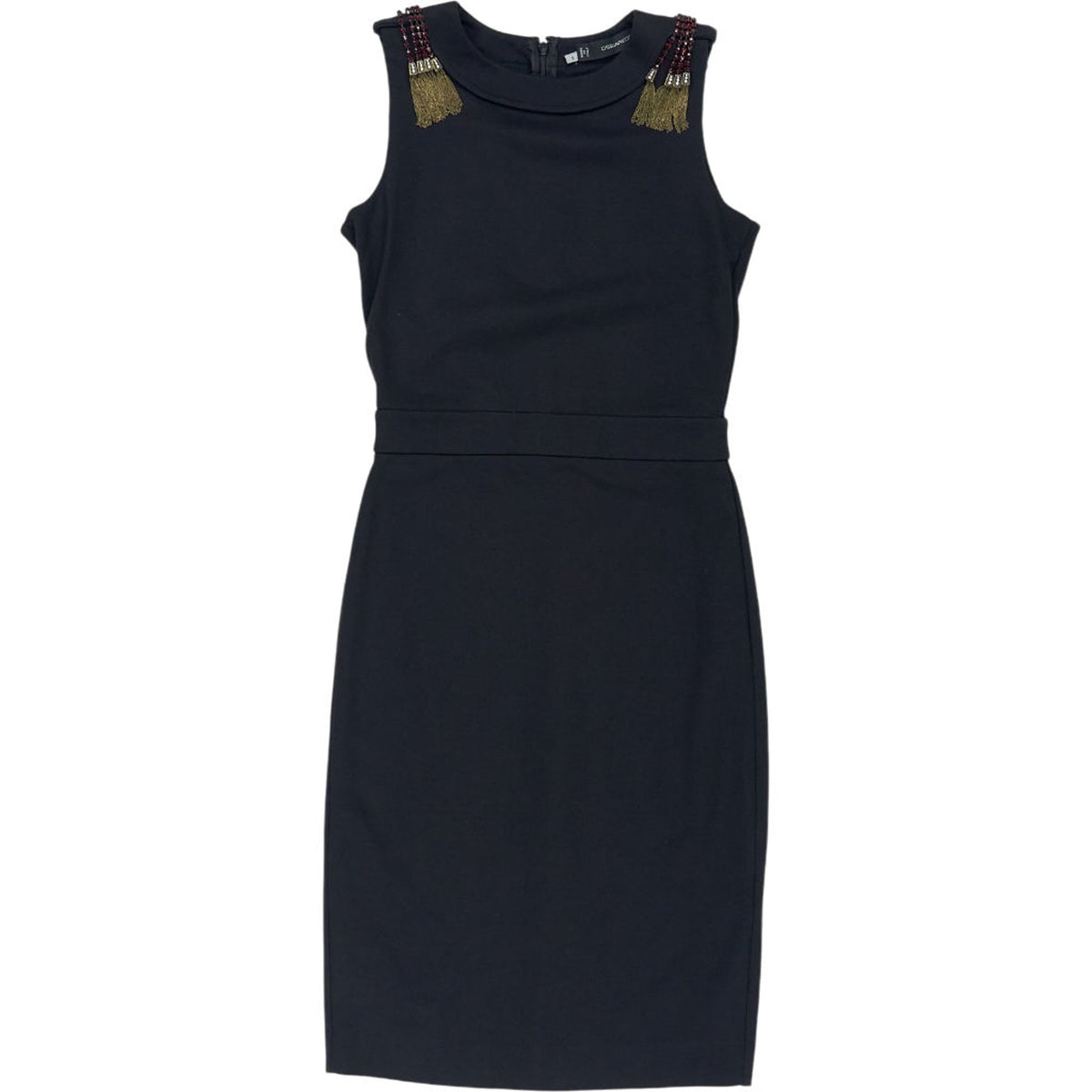 Dsquared2 Black Beaded Shift Dress