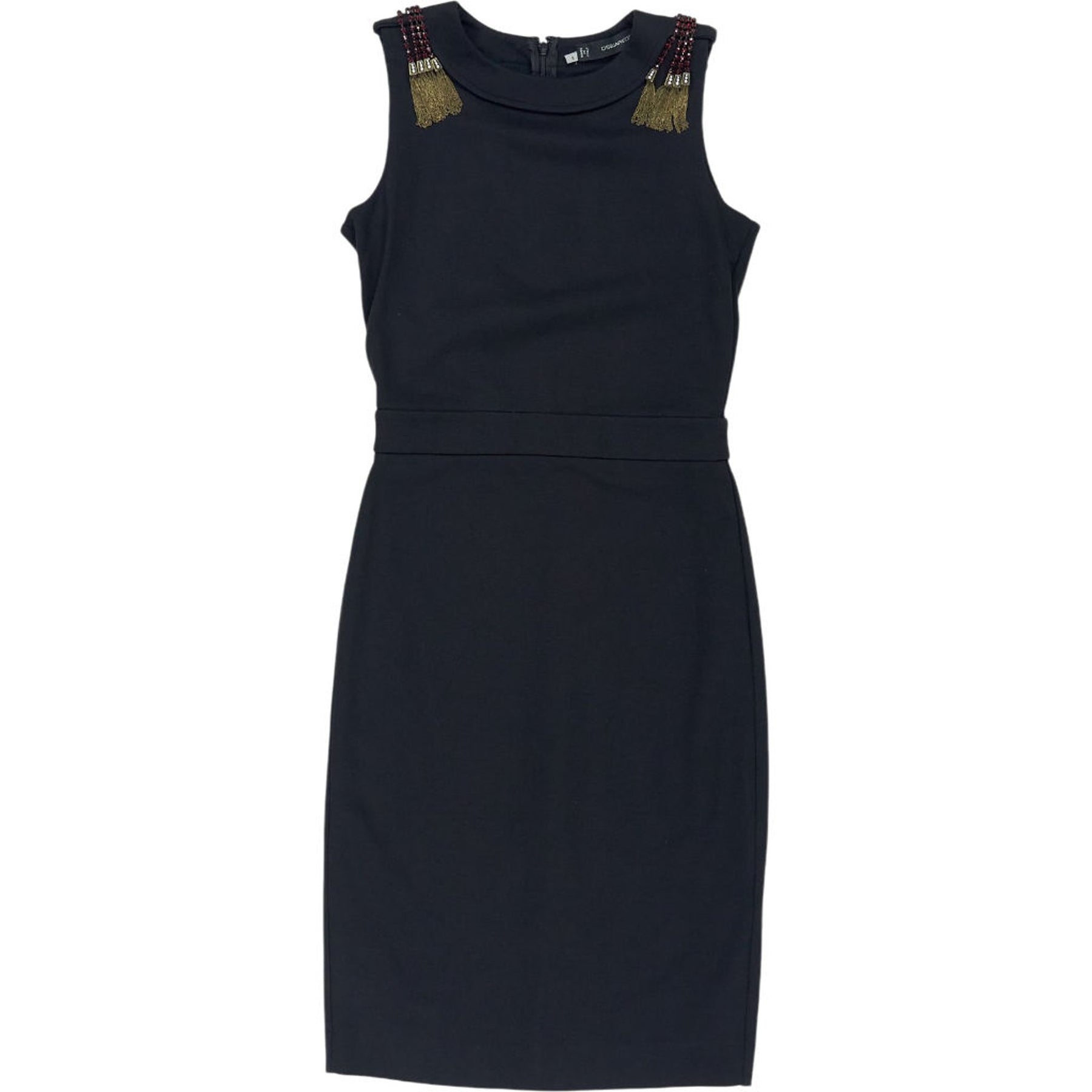 Dsquared2 Black Beaded Shift Dress