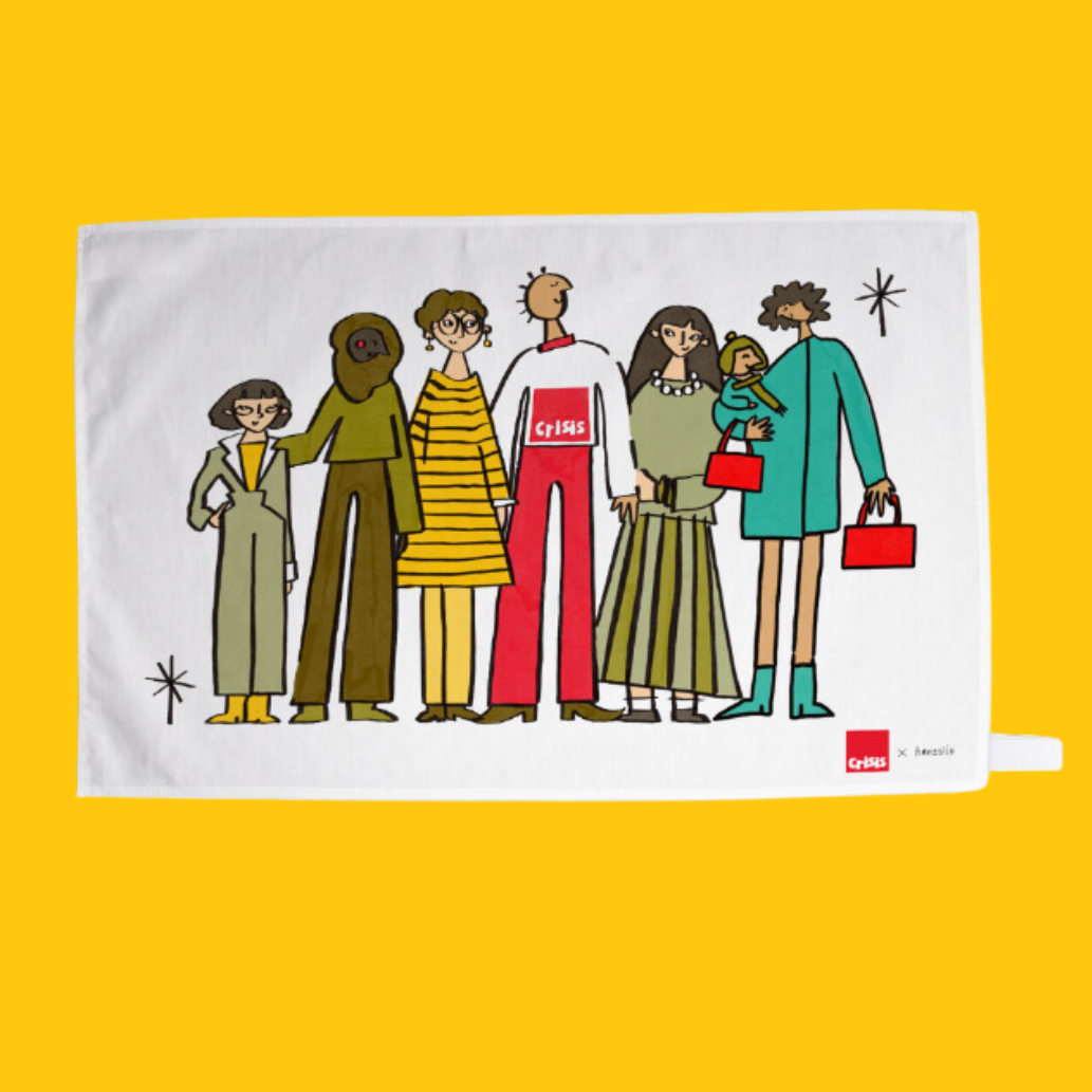 'Crisis Community' Tea Towel - exclusive design by Hanzsiie
