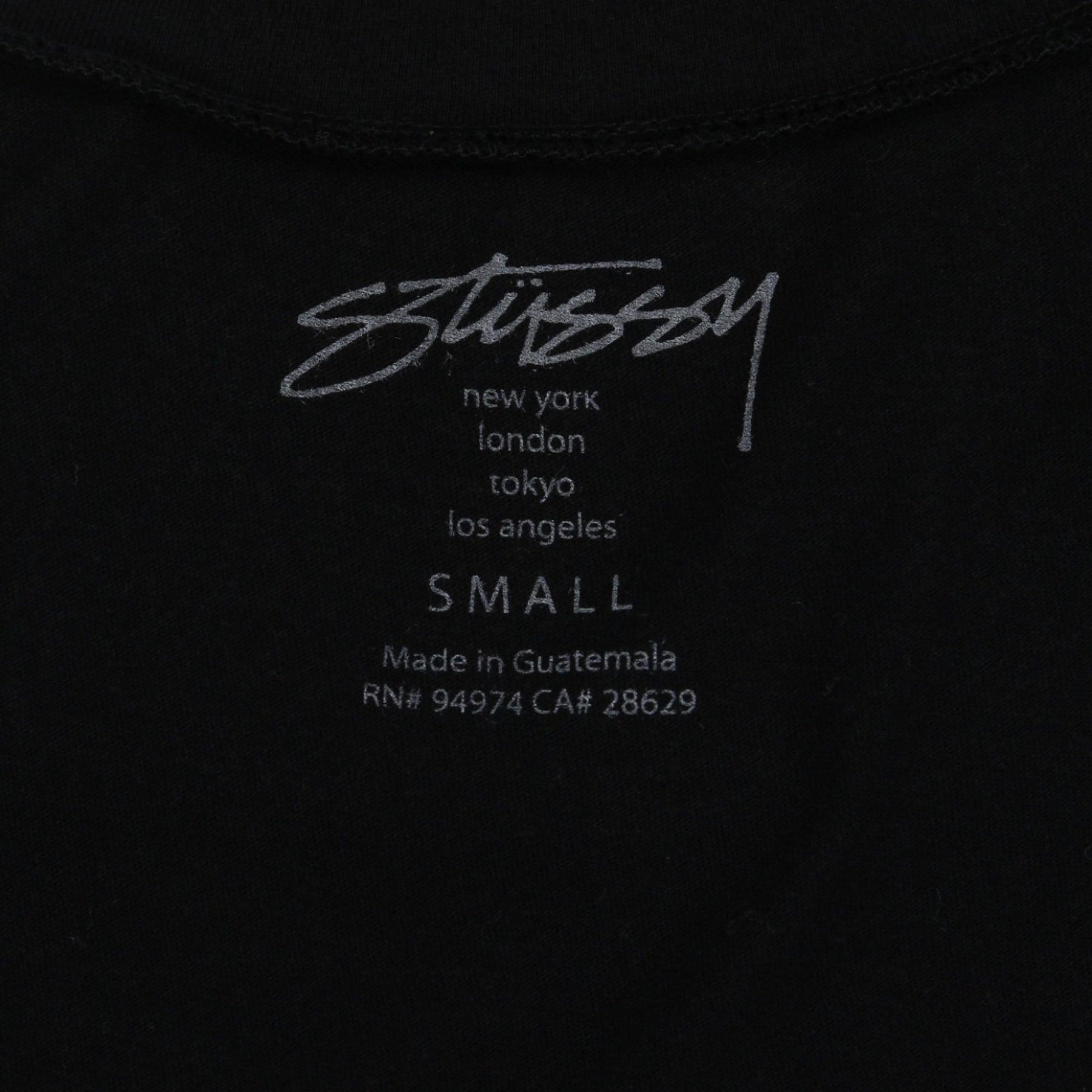 Stussy Black Cotton No4 Tank Top