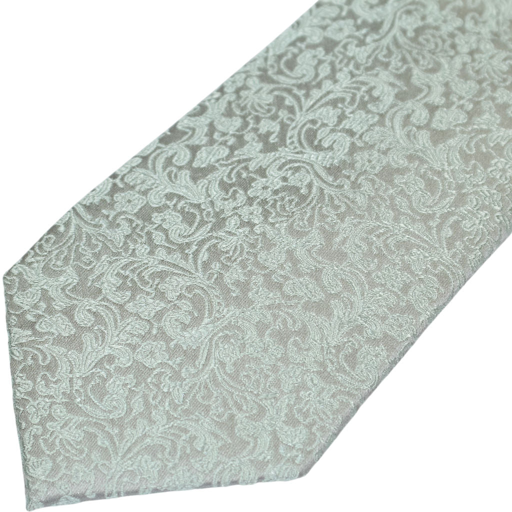 Moss Green Patterned Silk Tie Bundle x 3