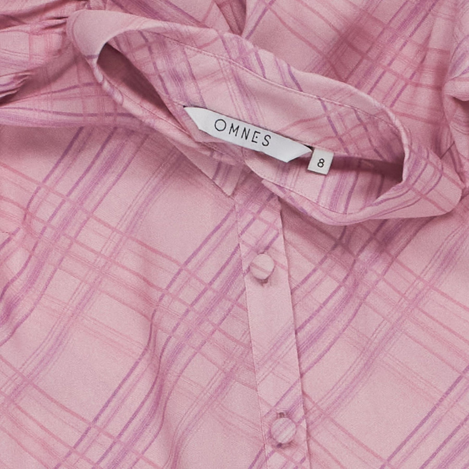 OMNES Pink Check Blouse